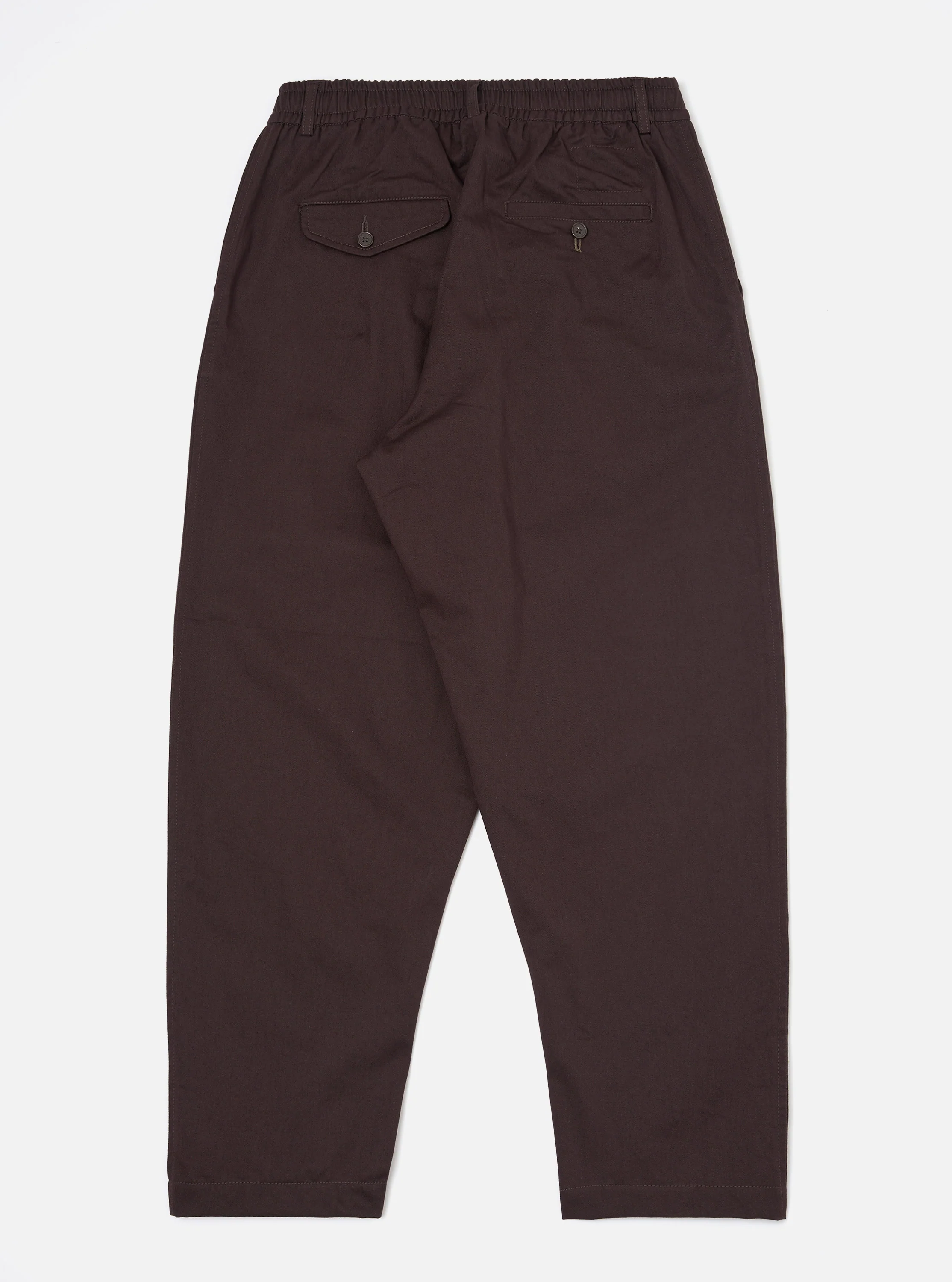 Brown Twill Pleated Track Pant - Image 3