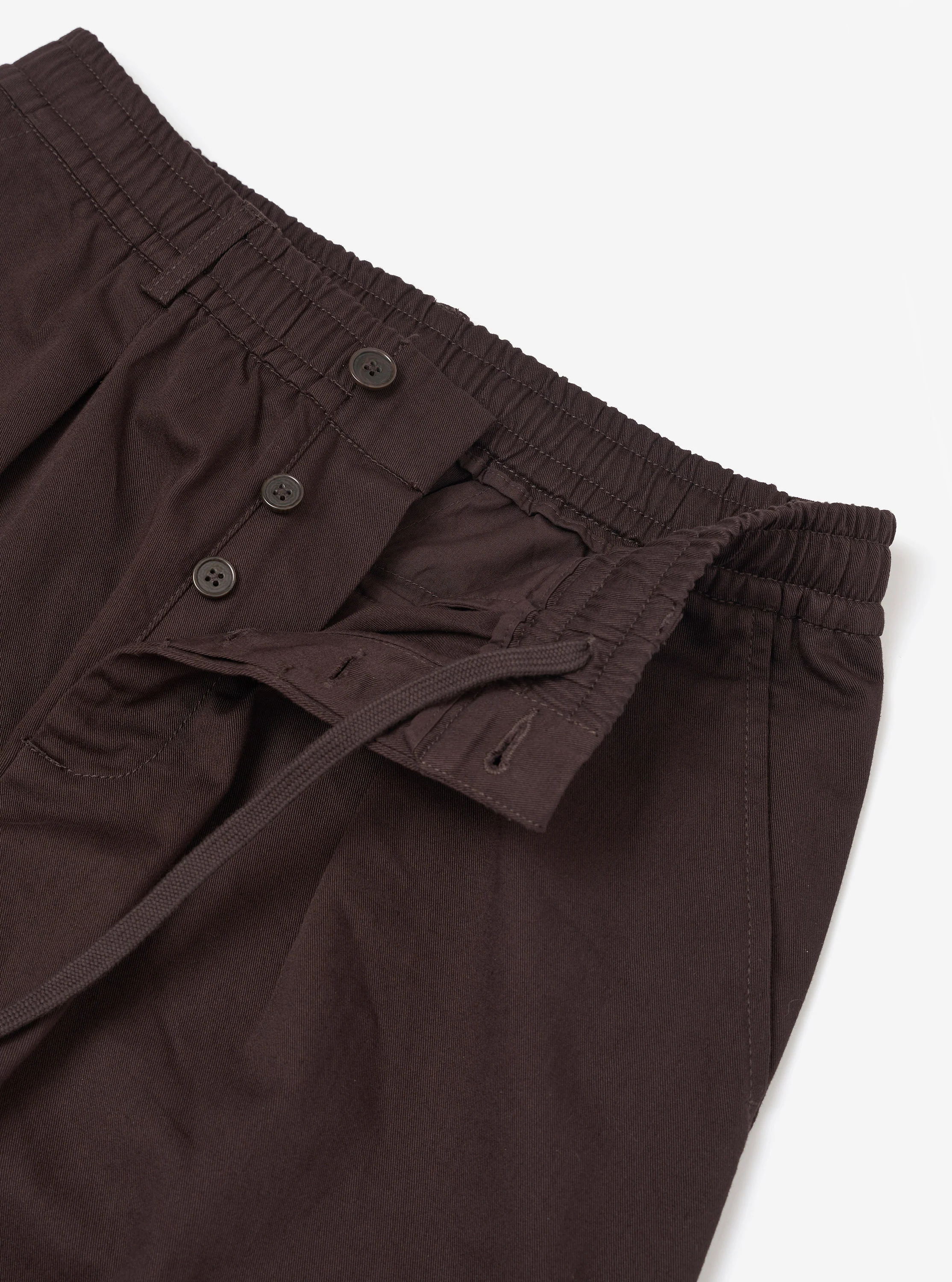 Brown Twill Pleated Track Pant - Image 4