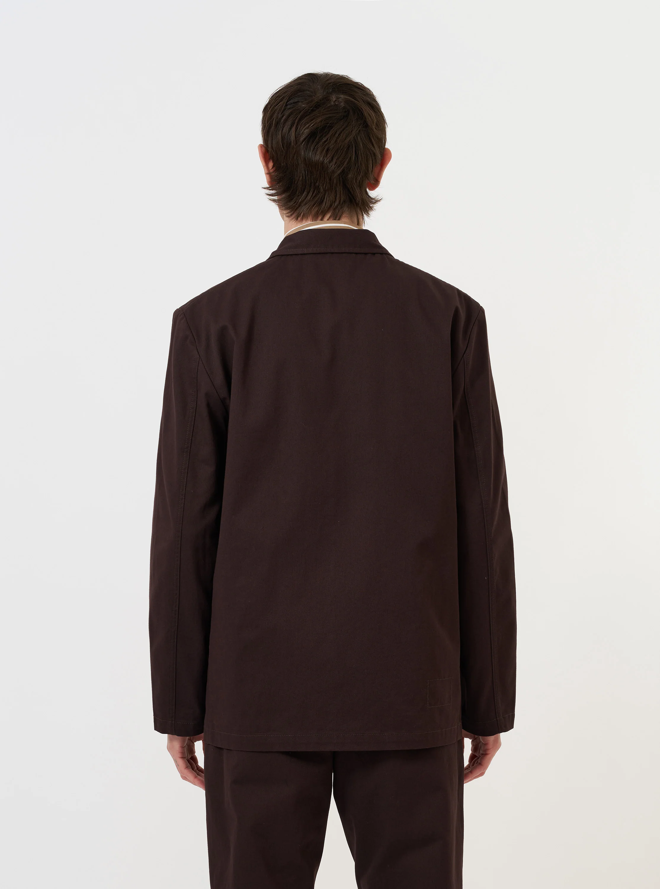 Brown Twill Three Button Jacket - Image 3