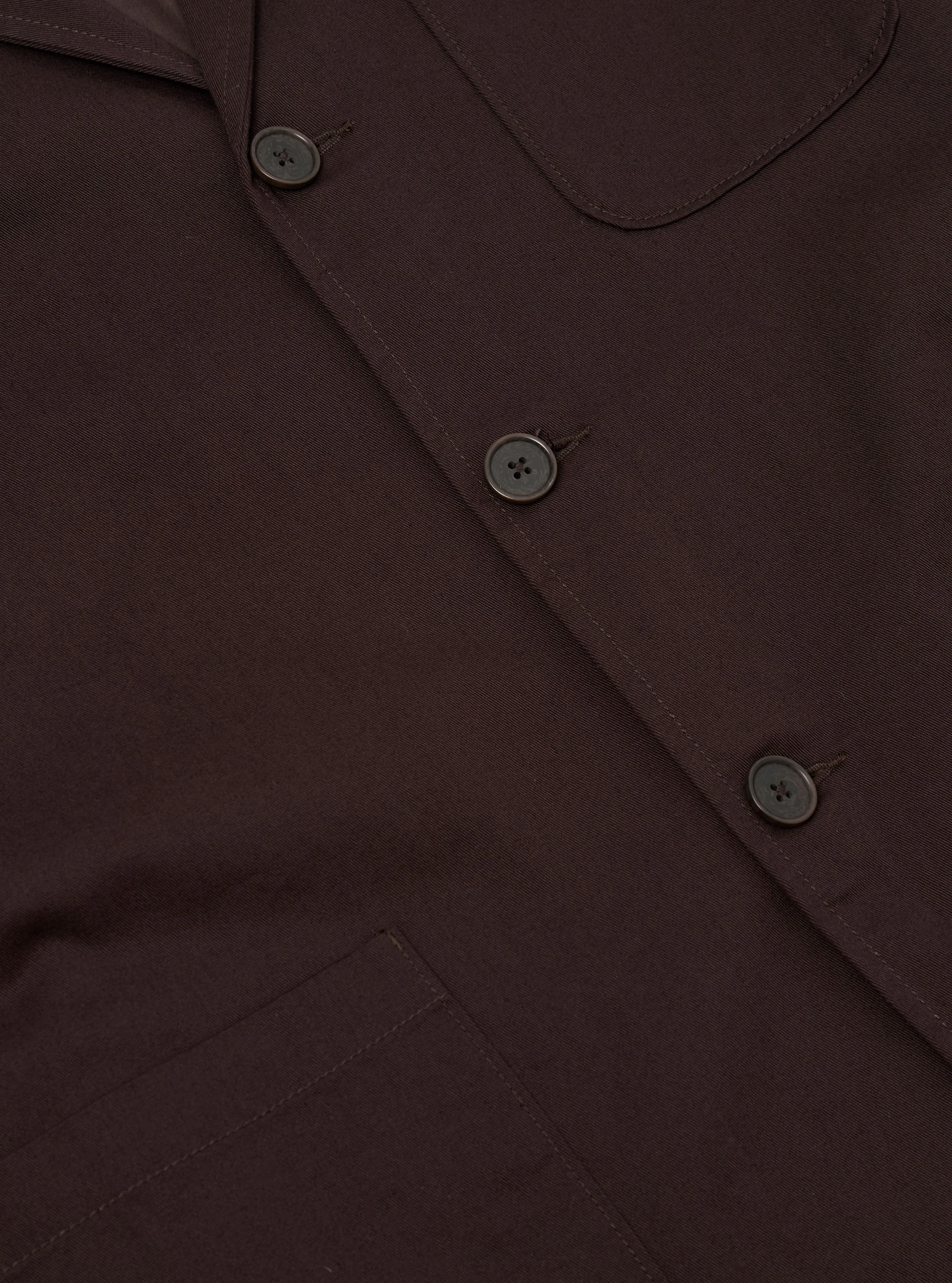 Brown Twill Three Button Jacket - Image 6