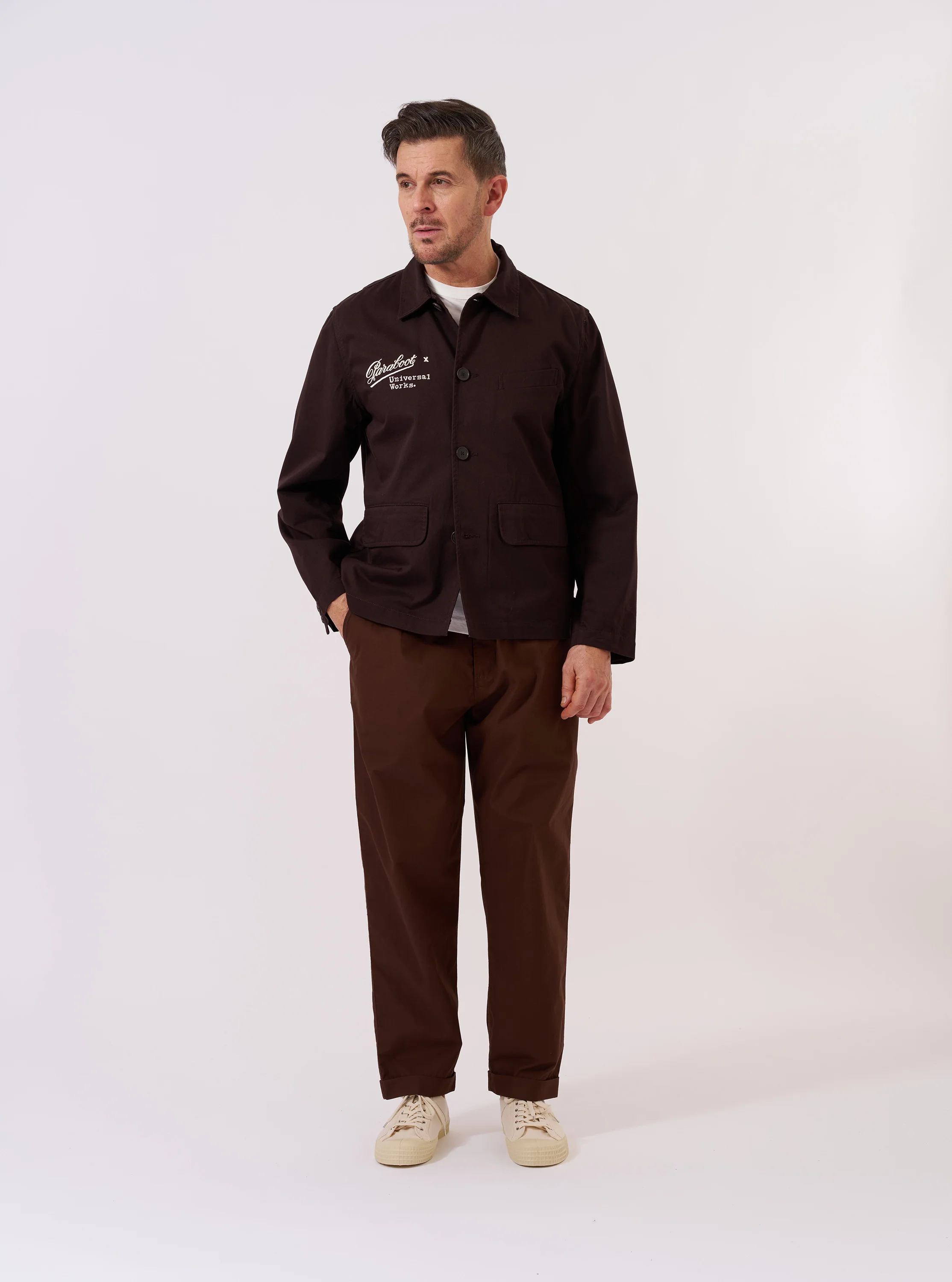 Paraboot x Universal Works Brown Twill Warmus Jacket - Image 10