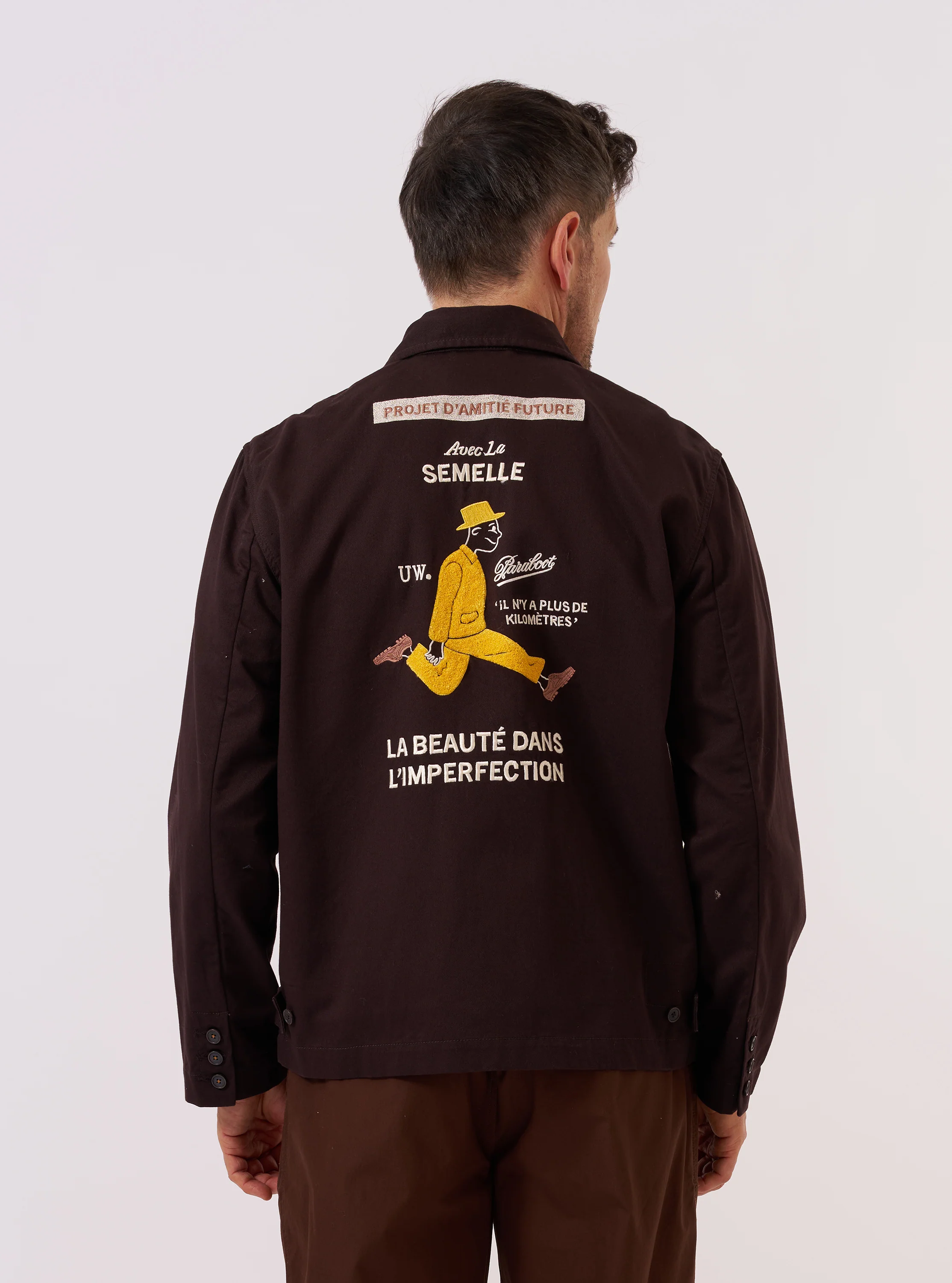 Paraboot x Universal Works Brown Twill Warmus Jacket - Image 4