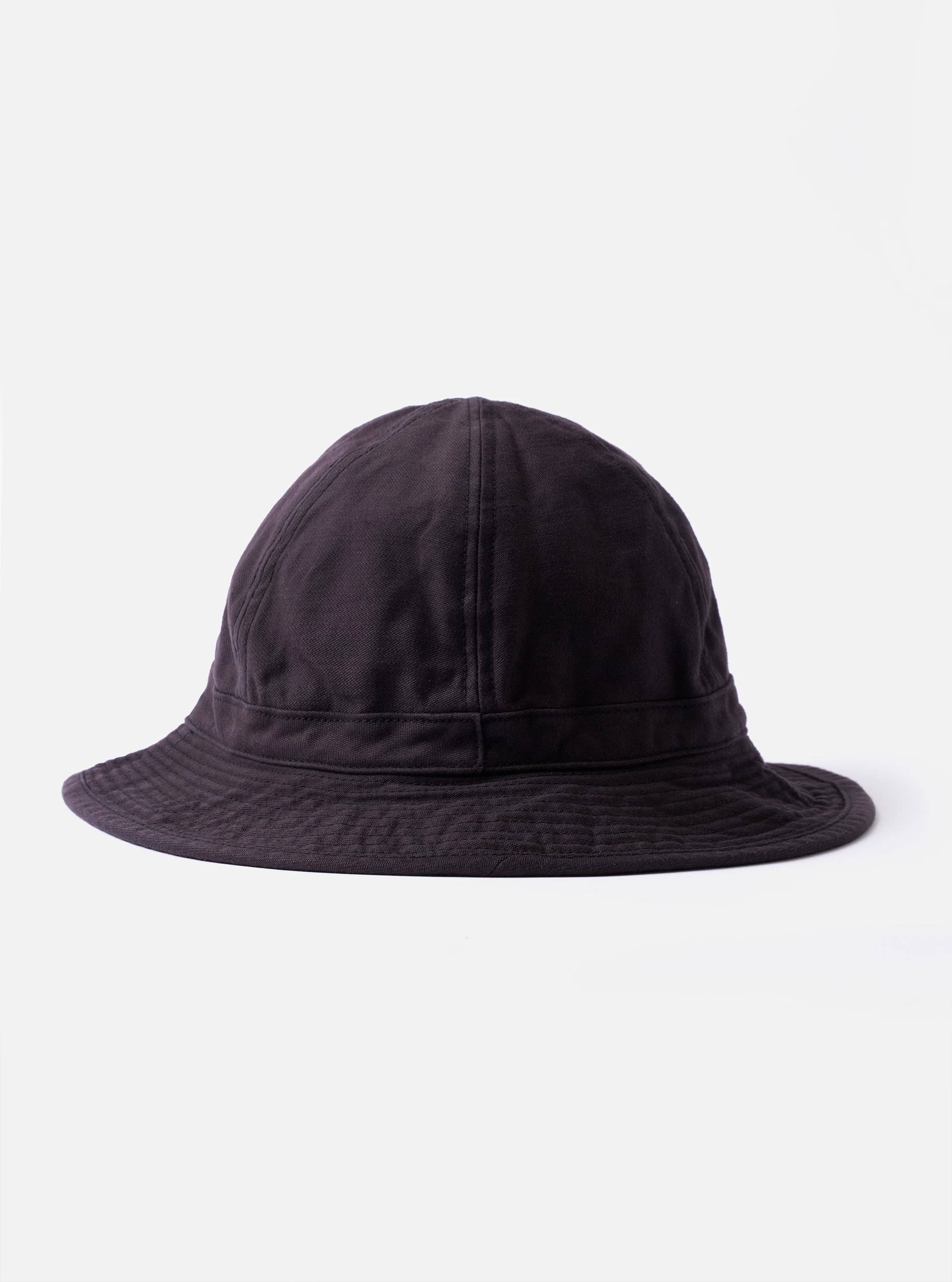 cableamiĀ® Black Baker Back Satin Cotton Metro Hat