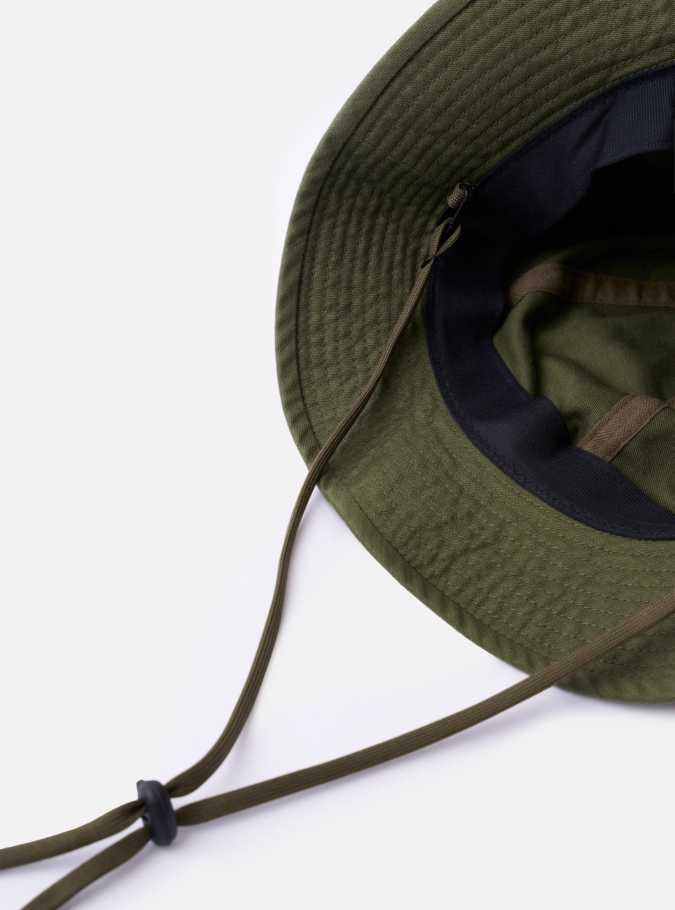cableami® Dark Olive Baker Back Satin Cotton Metro Hat - Image 5