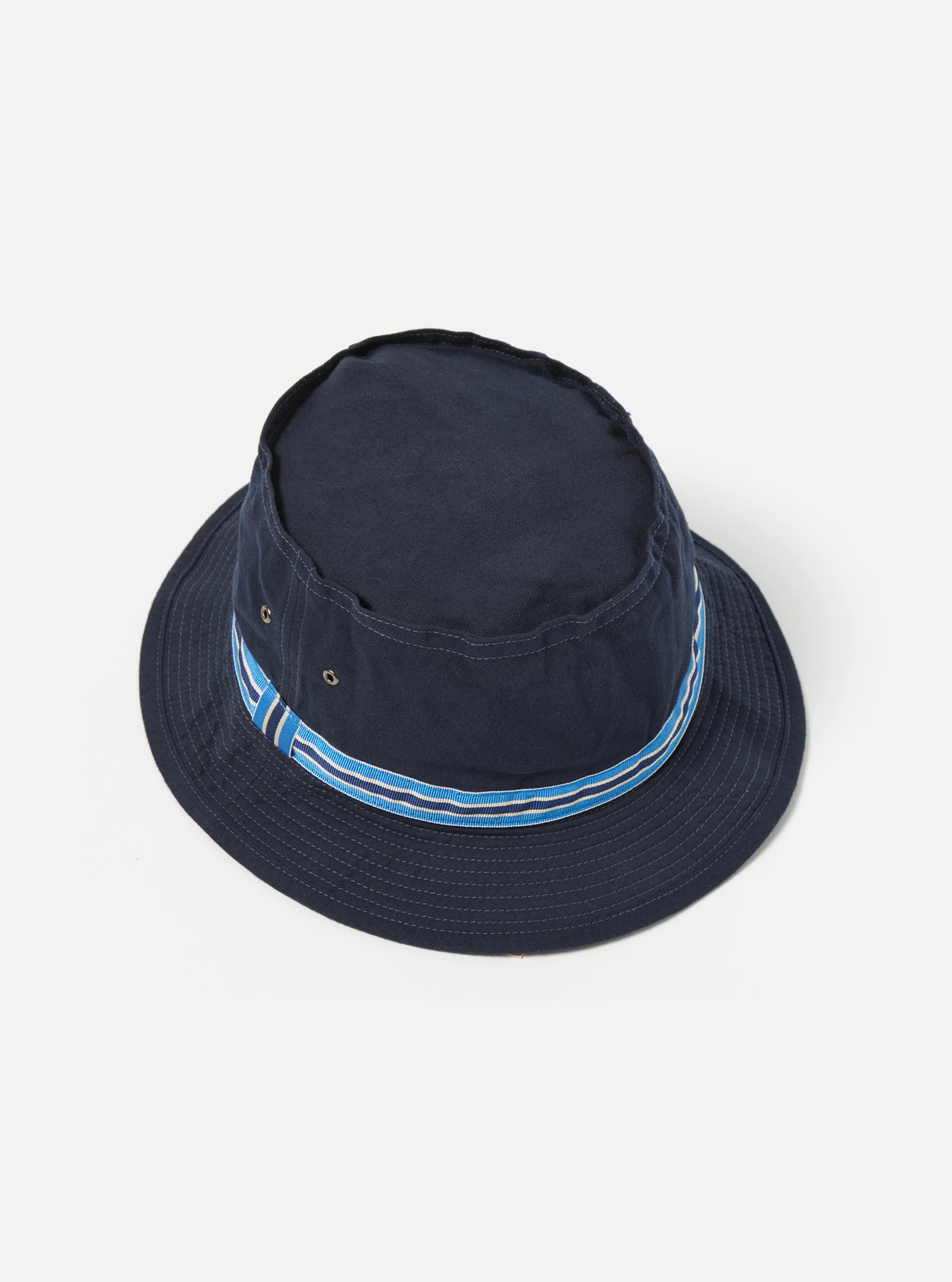 cableami® Navy Chino Cotton Loose Light Pork Pie Hat - Image 4