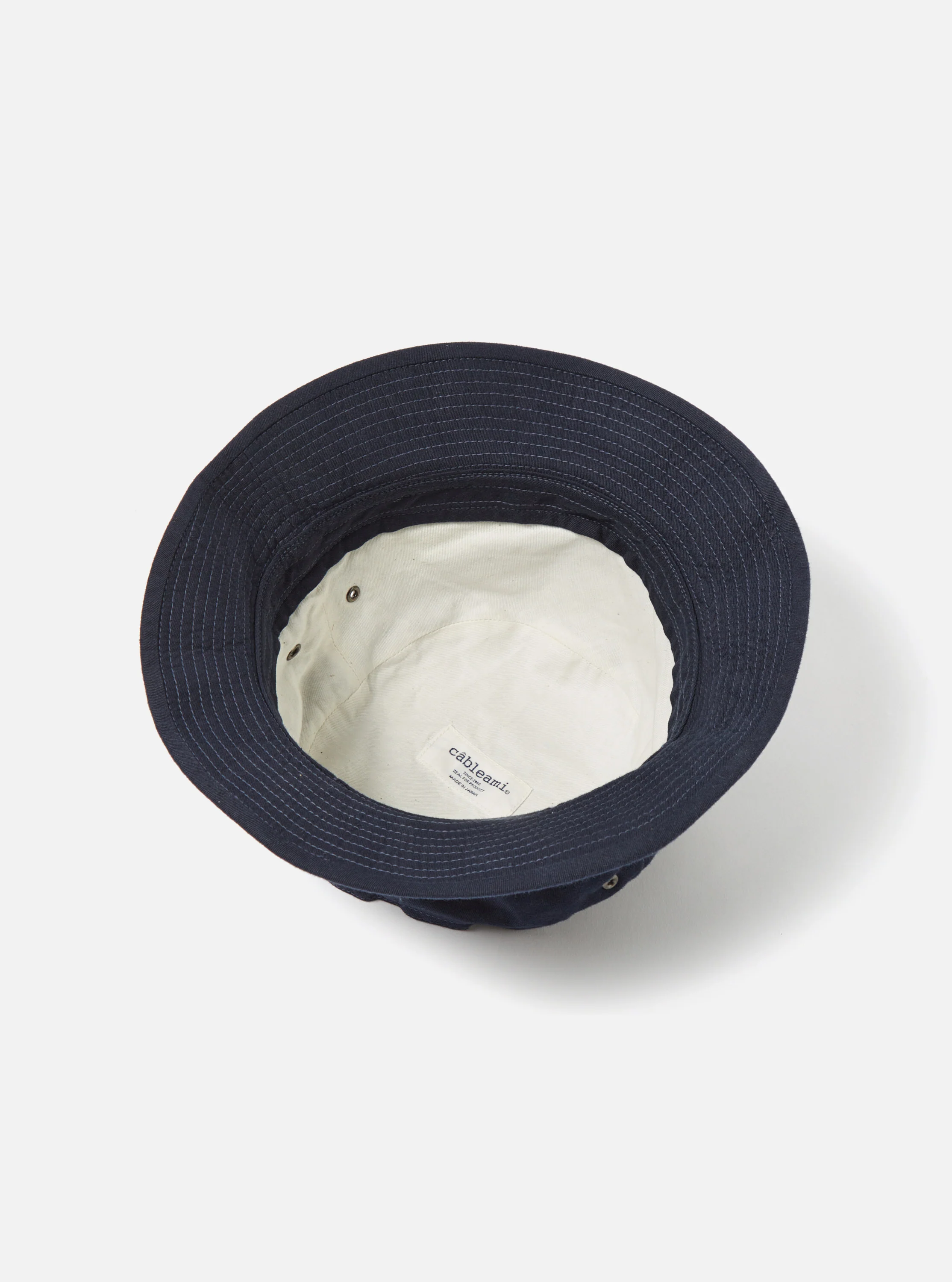 cableami® Navy Chino Cotton Loose Light Pork Pie Hat - Image 5