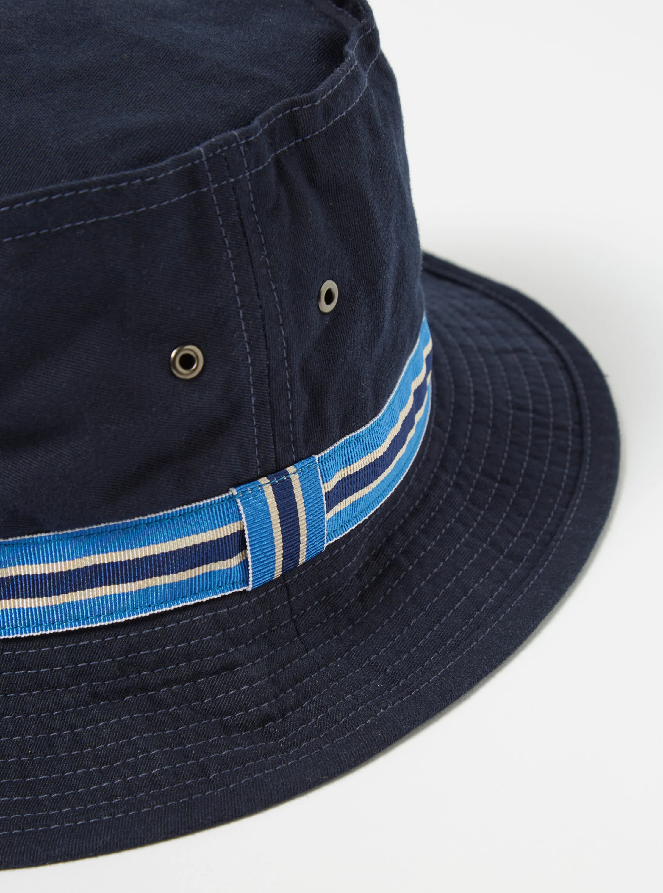 cableami® Navy Chino Cotton Loose Light Pork Pie Hat - Image 6