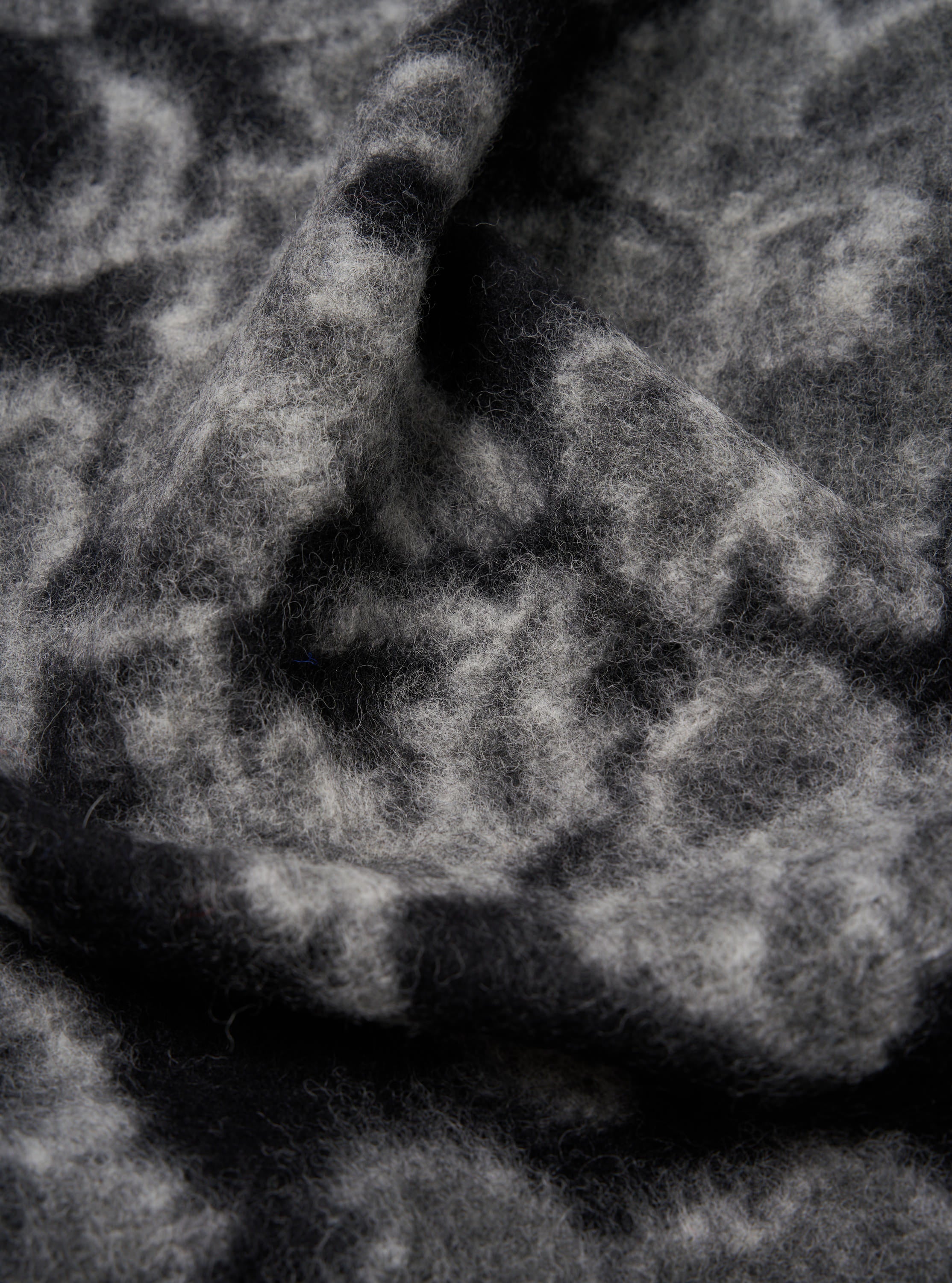 Charcoal Flower Fleece Cardigan - Image 4