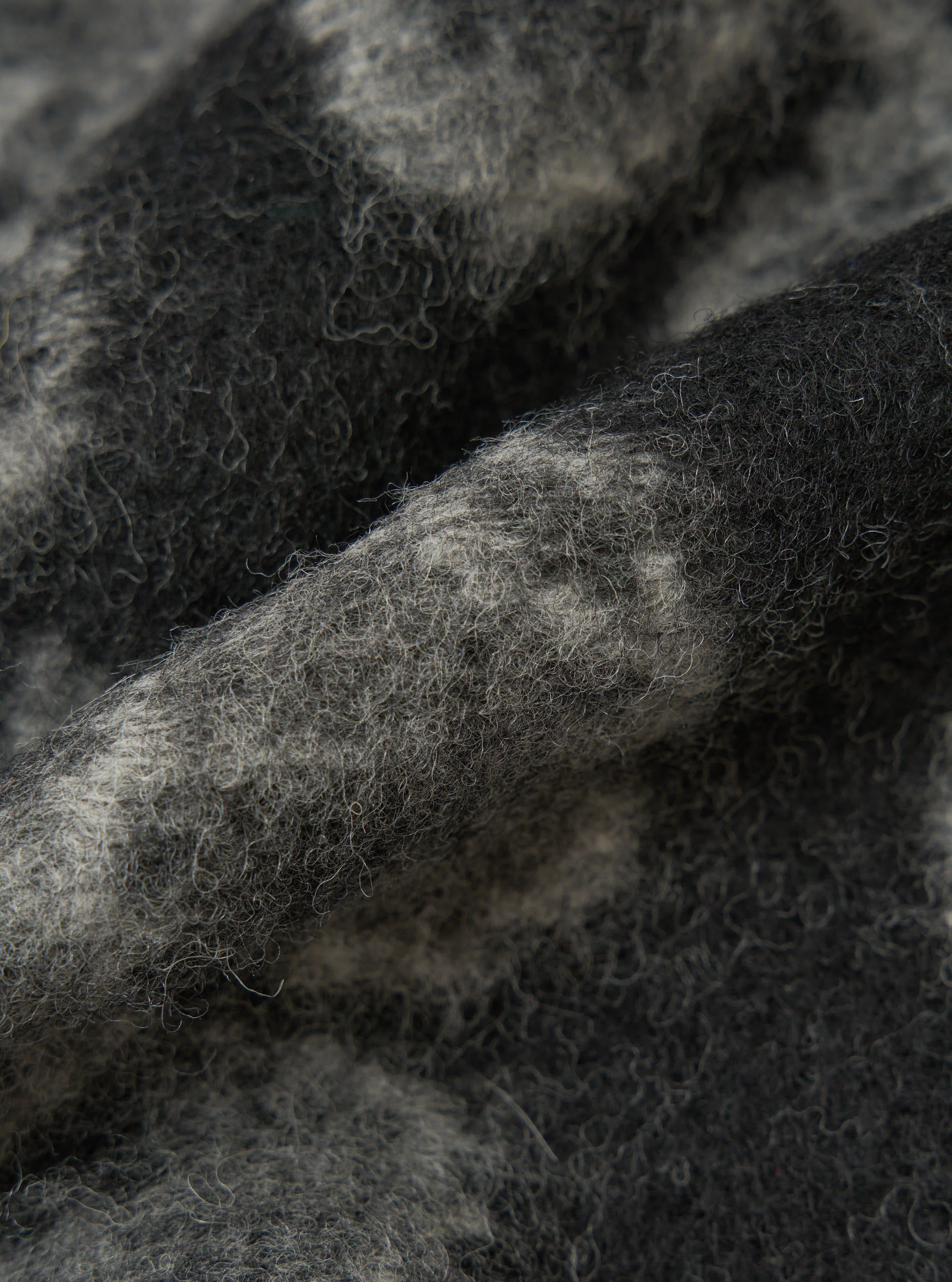 Charcoal Flower Fleece Zip Liner Jacket - Image 4