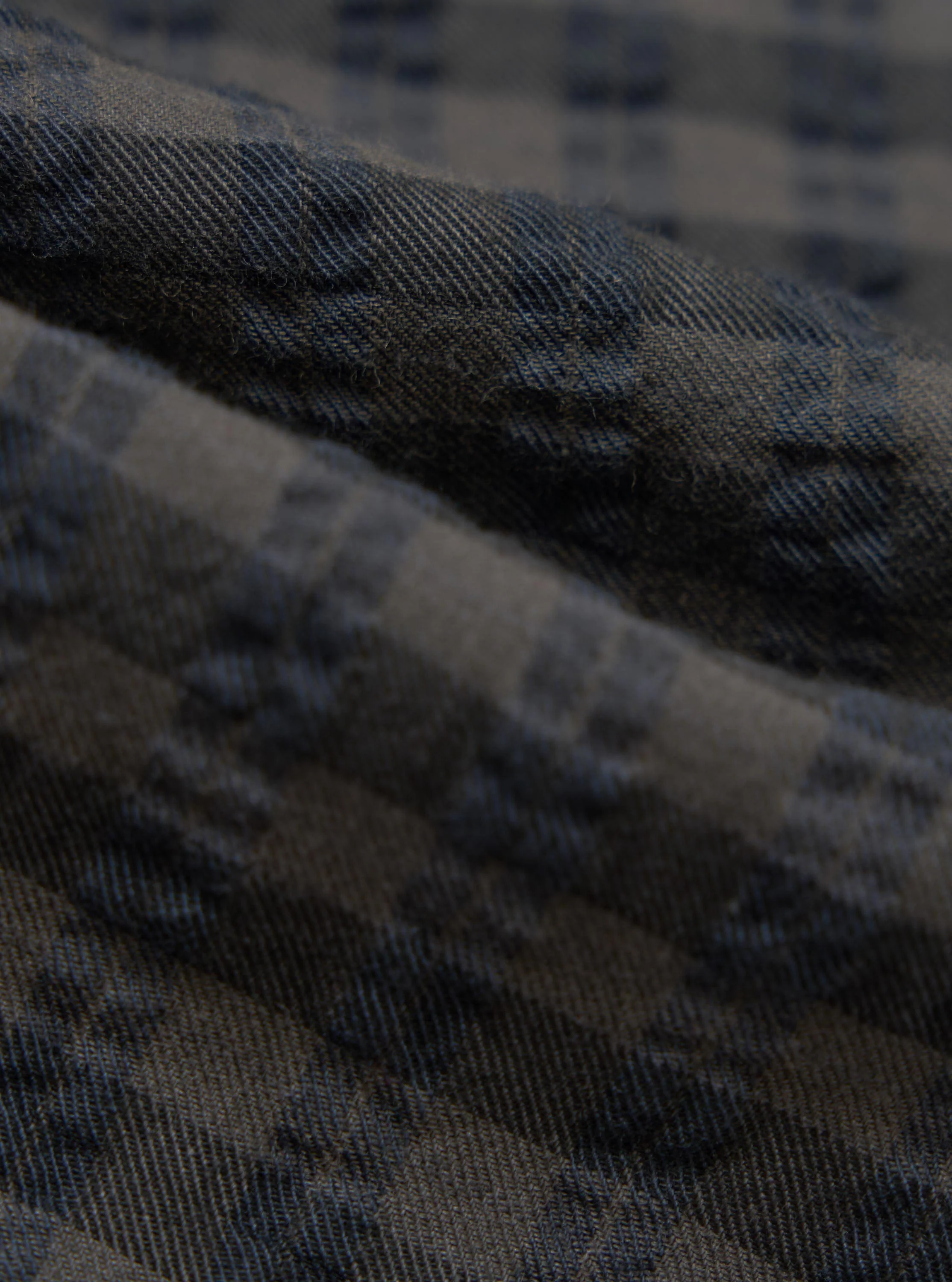 Charcoal/Navy Seersucker Plaid Pyjama Pant - Image 2