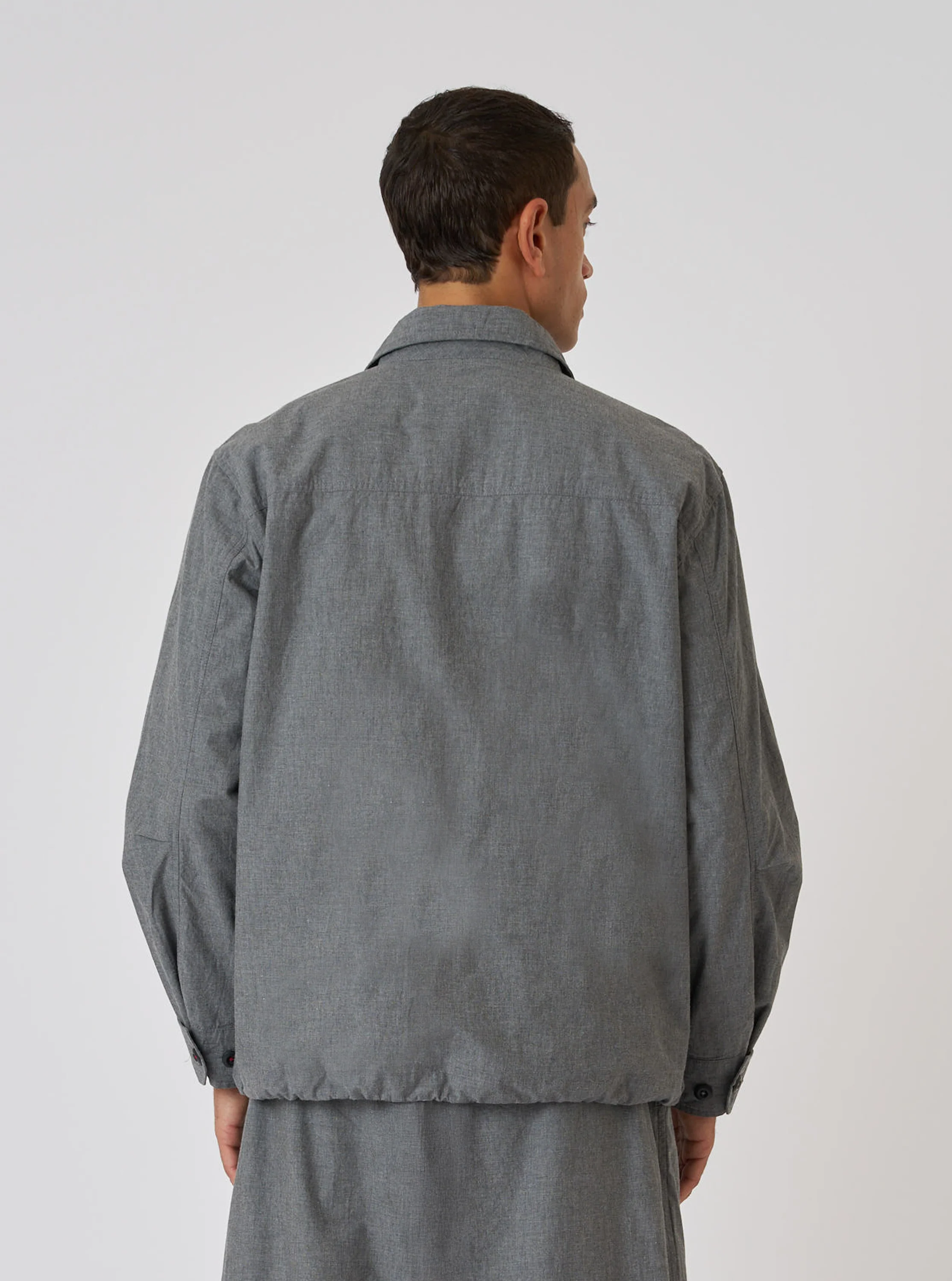 Charcoal Organic Chambray Parachute Field Jacket - Image 3