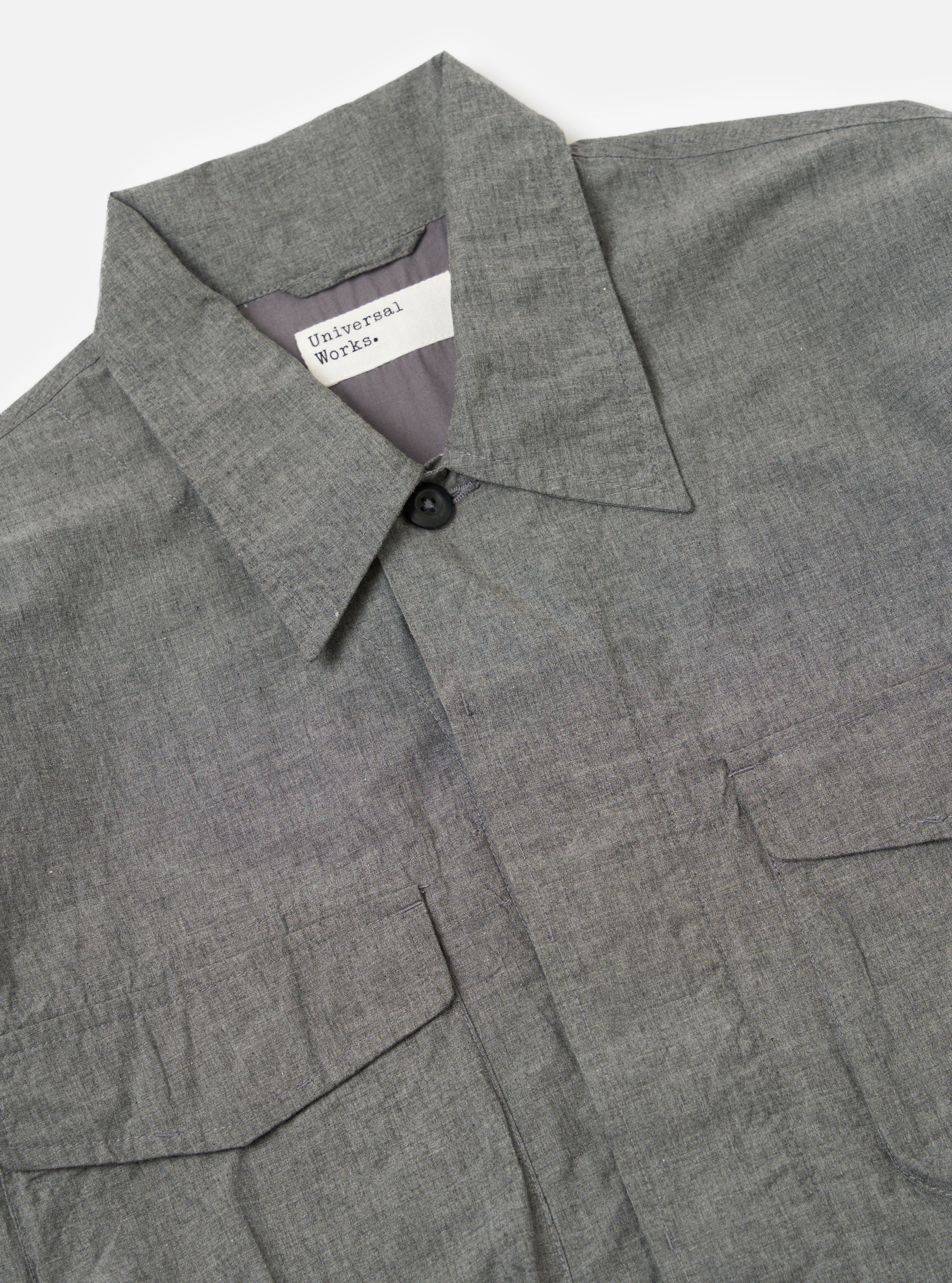 Charcoal Organic Chambray Parachute Field Jacket - Image 6