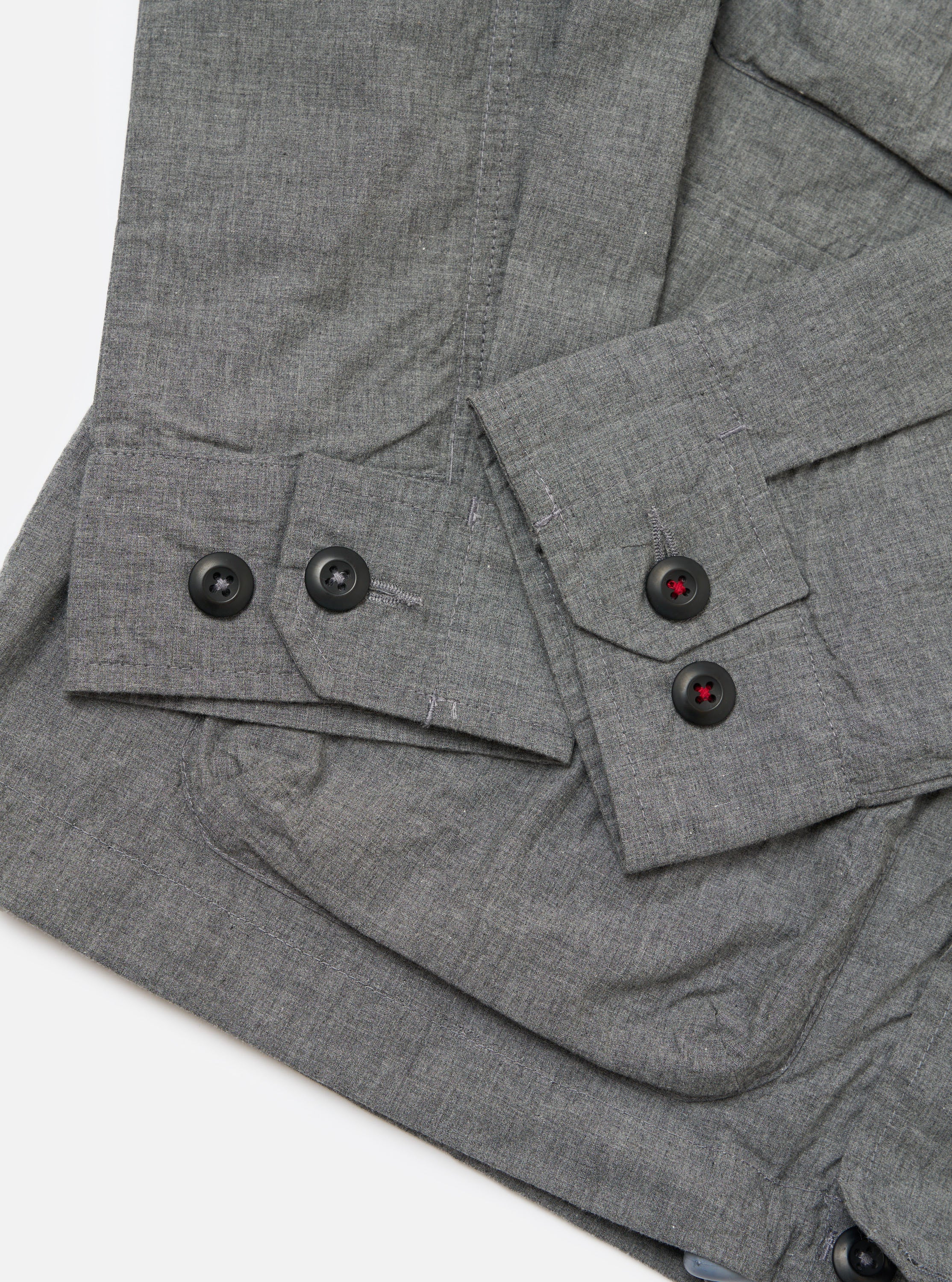 Charcoal Organic Chambray Parachute Field Jacket - Image 7