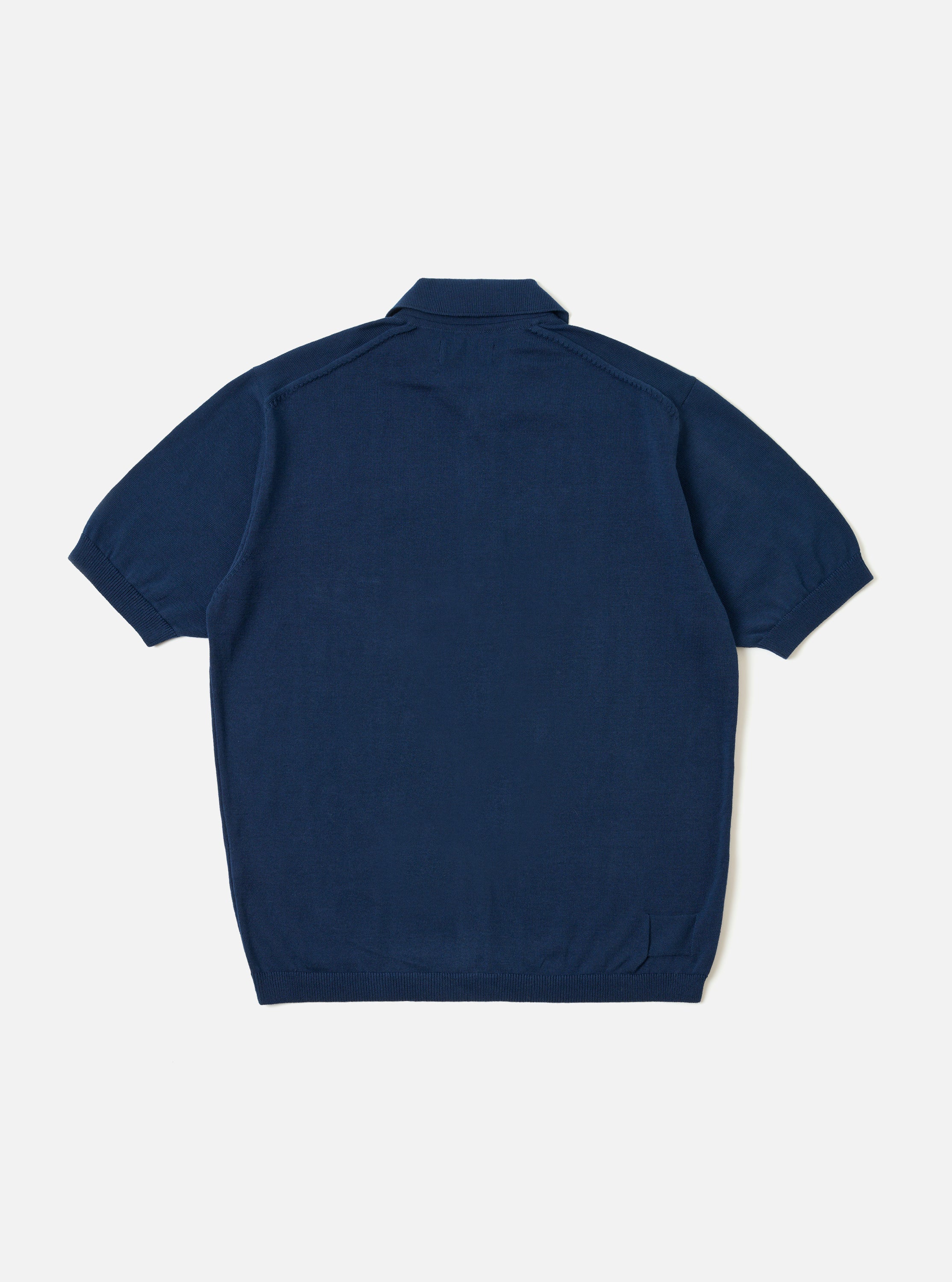 Dark Navy Cotton Lace Knit Jonny Knit Shirt - Image 5