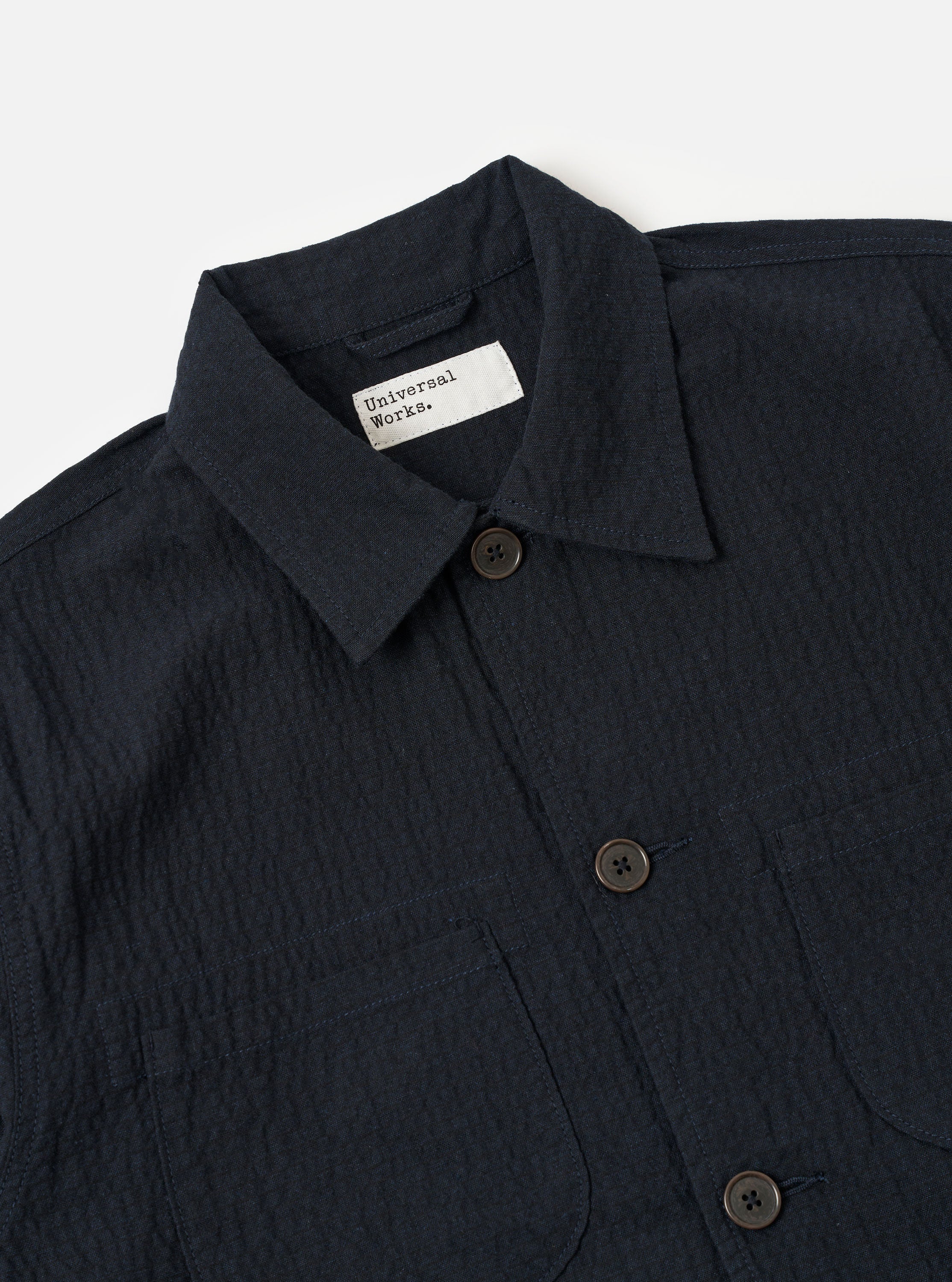 Dark Navy Ospina Cotton Labour Jacket - Image 4