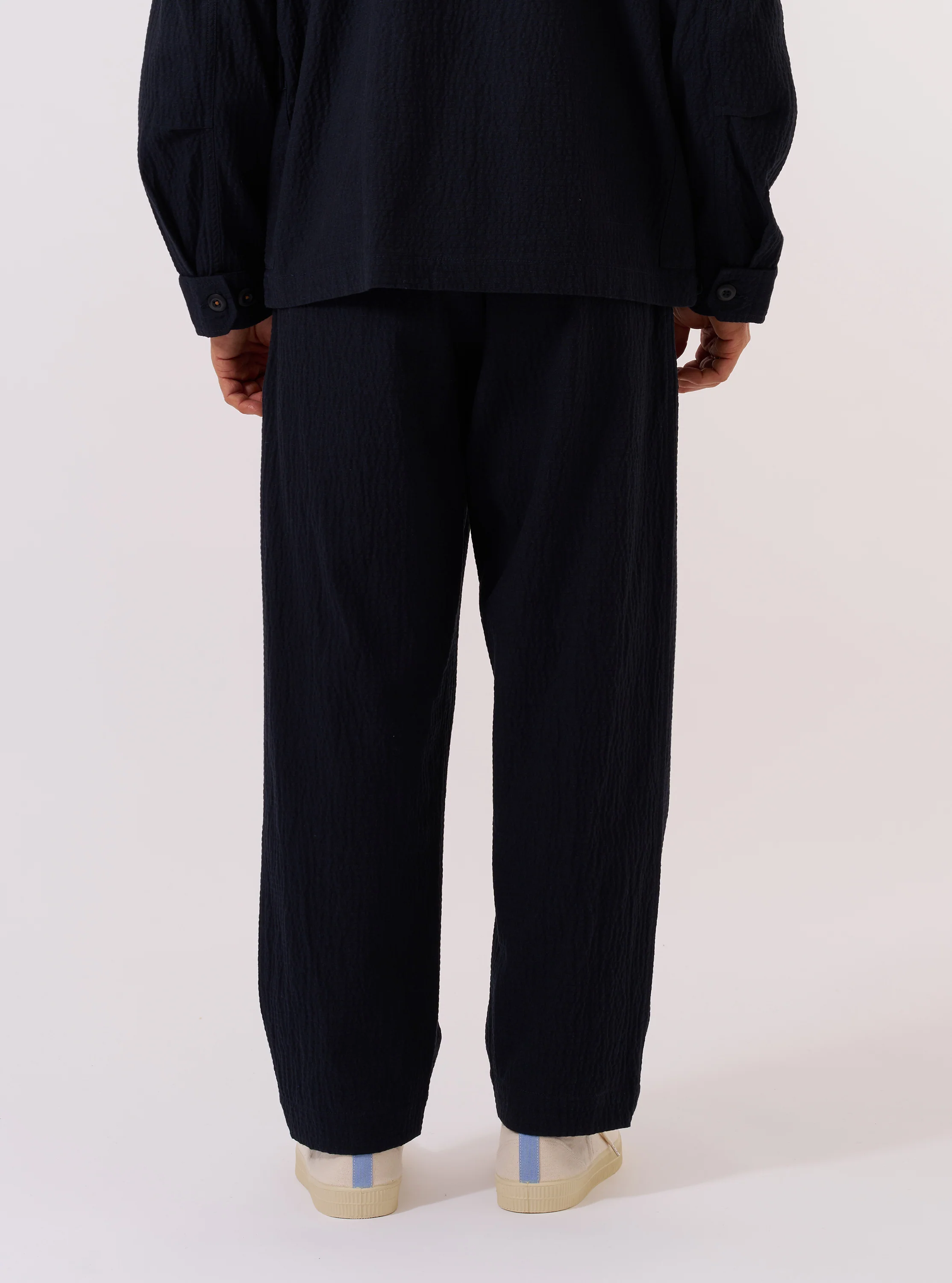Dark Navy Ospina Cotton Oxford Pant - Image 3