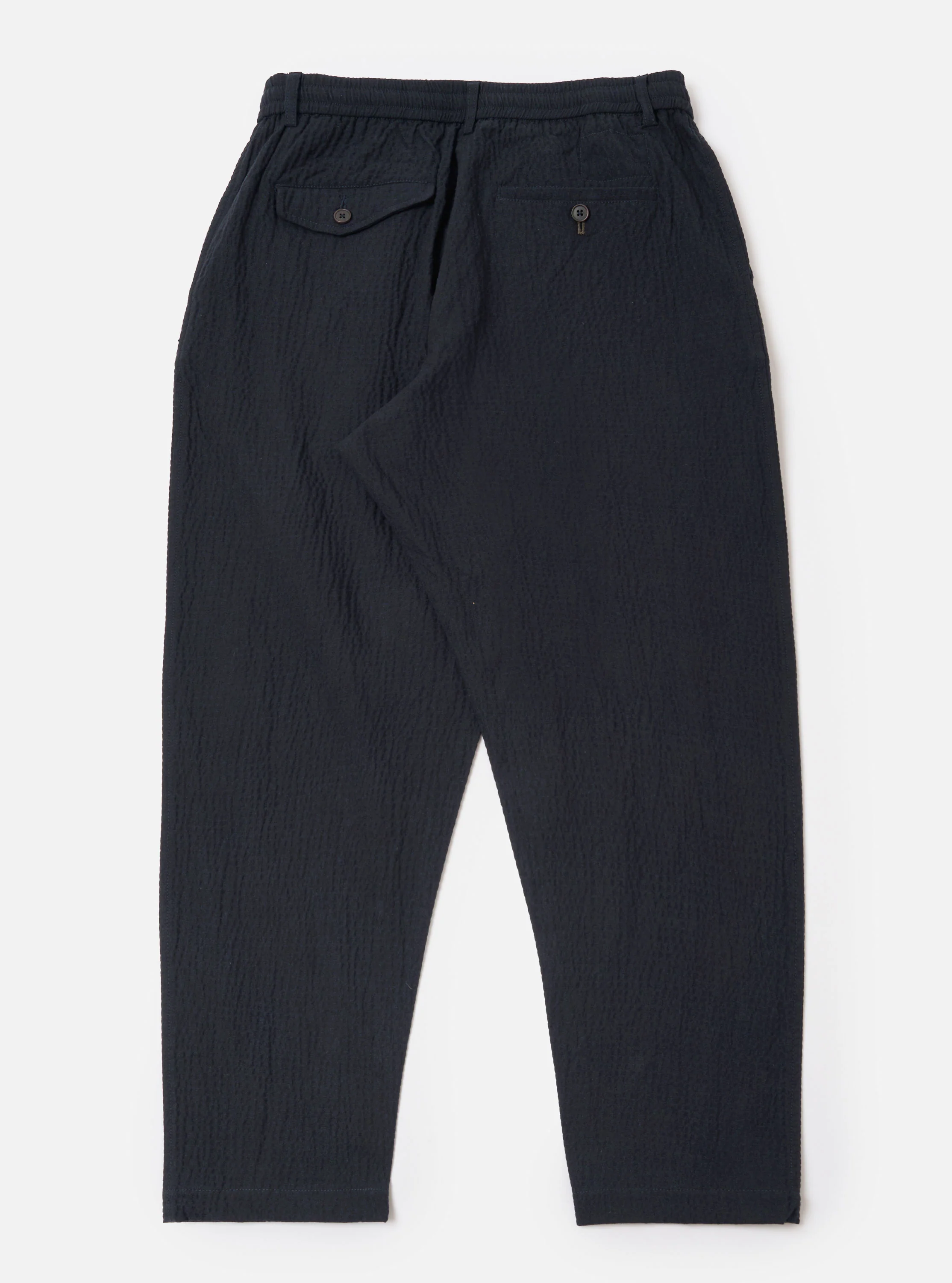 Dark Navy Ospina Cotton Pleated Track Pant - Image 5