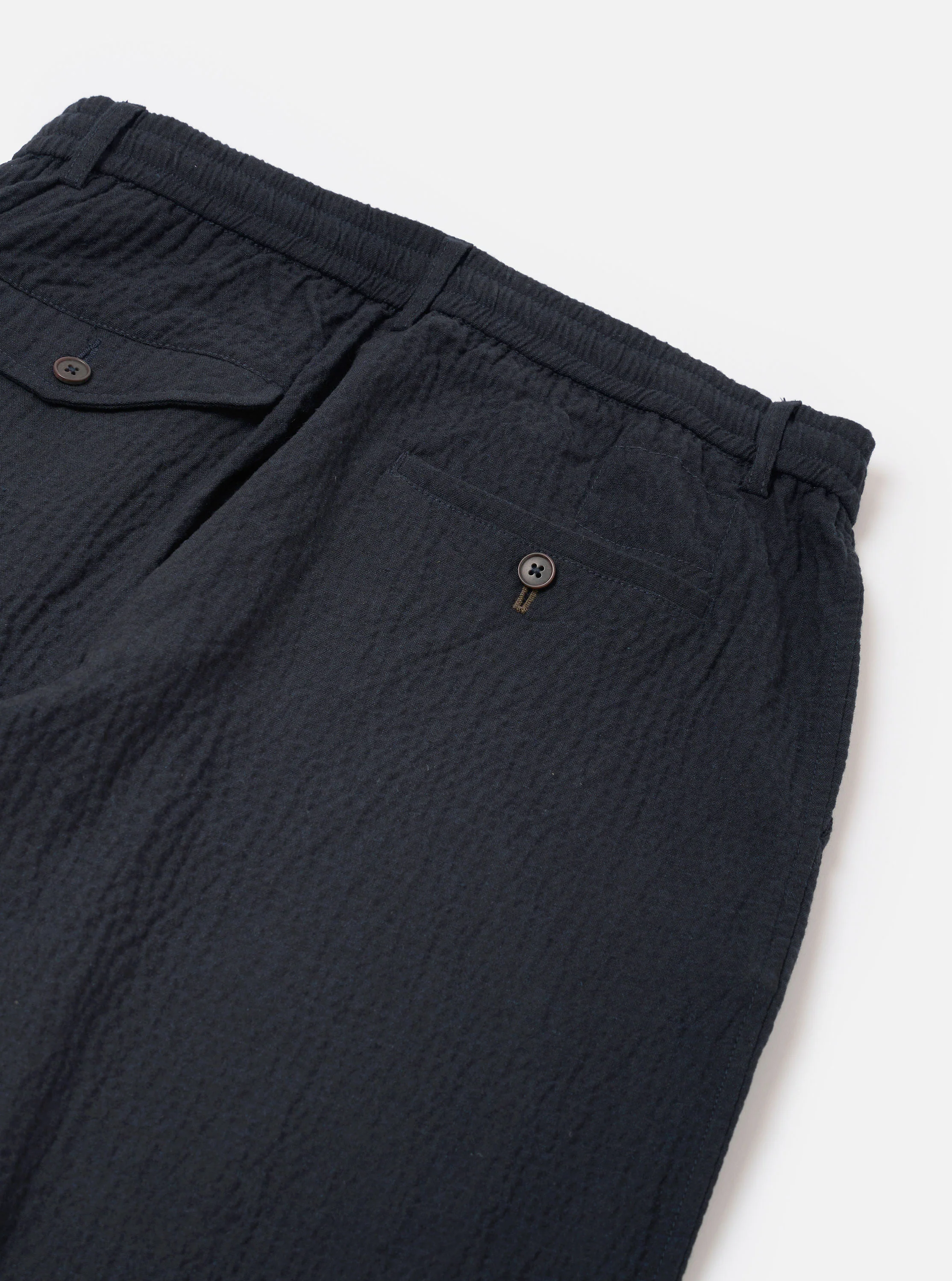 Dark Navy Ospina Cotton Pleated Track Pant - Image 6