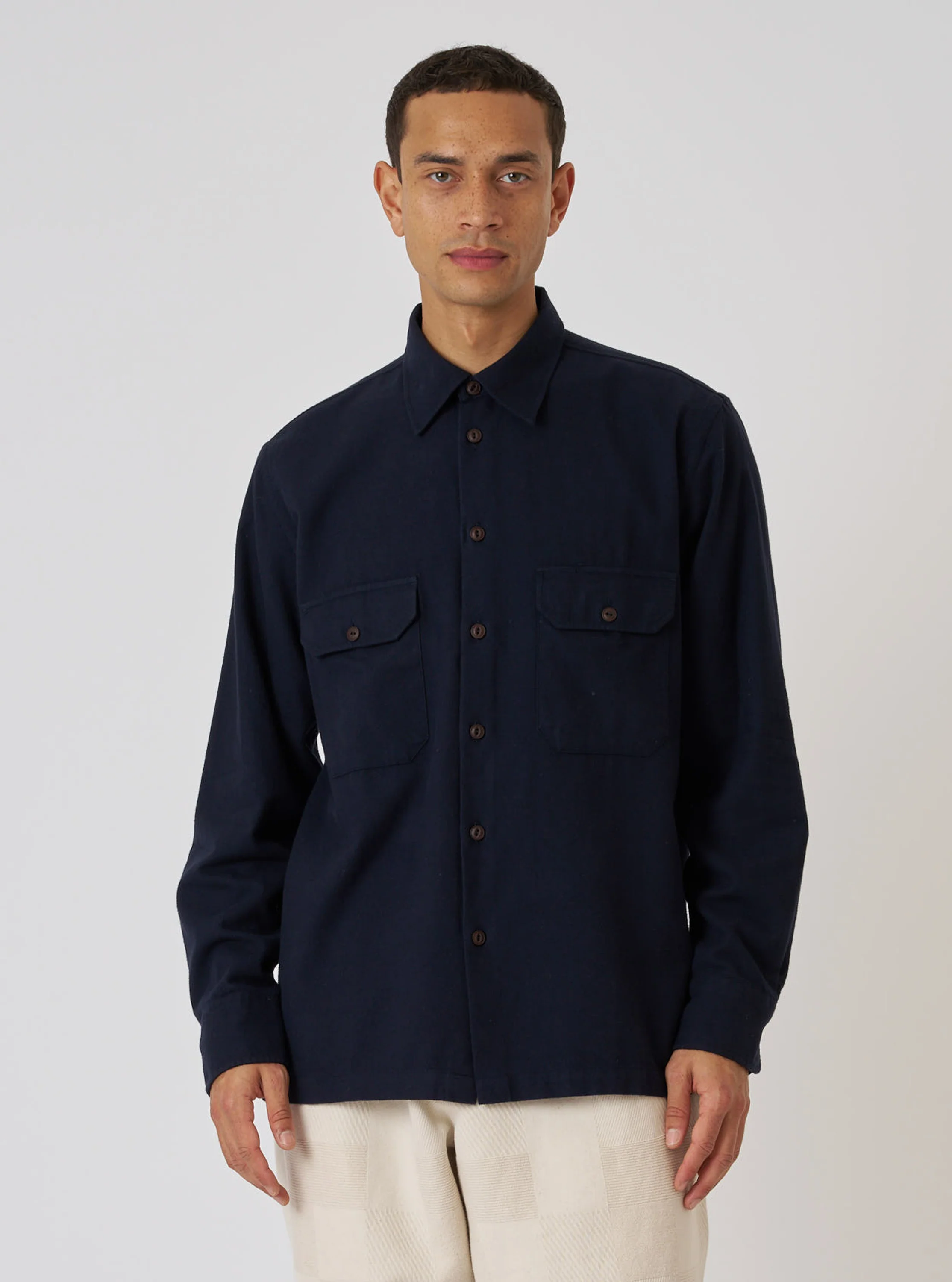 Dark Navy Sid Flannel CPO Shirt - Image 2
