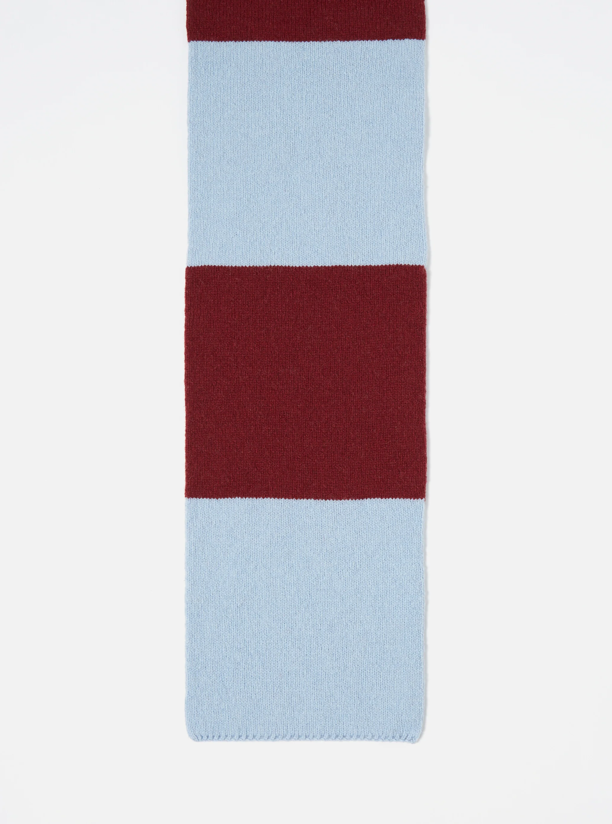Sky/Claret Soft Wool Deluxe Football Scarf - Image 2