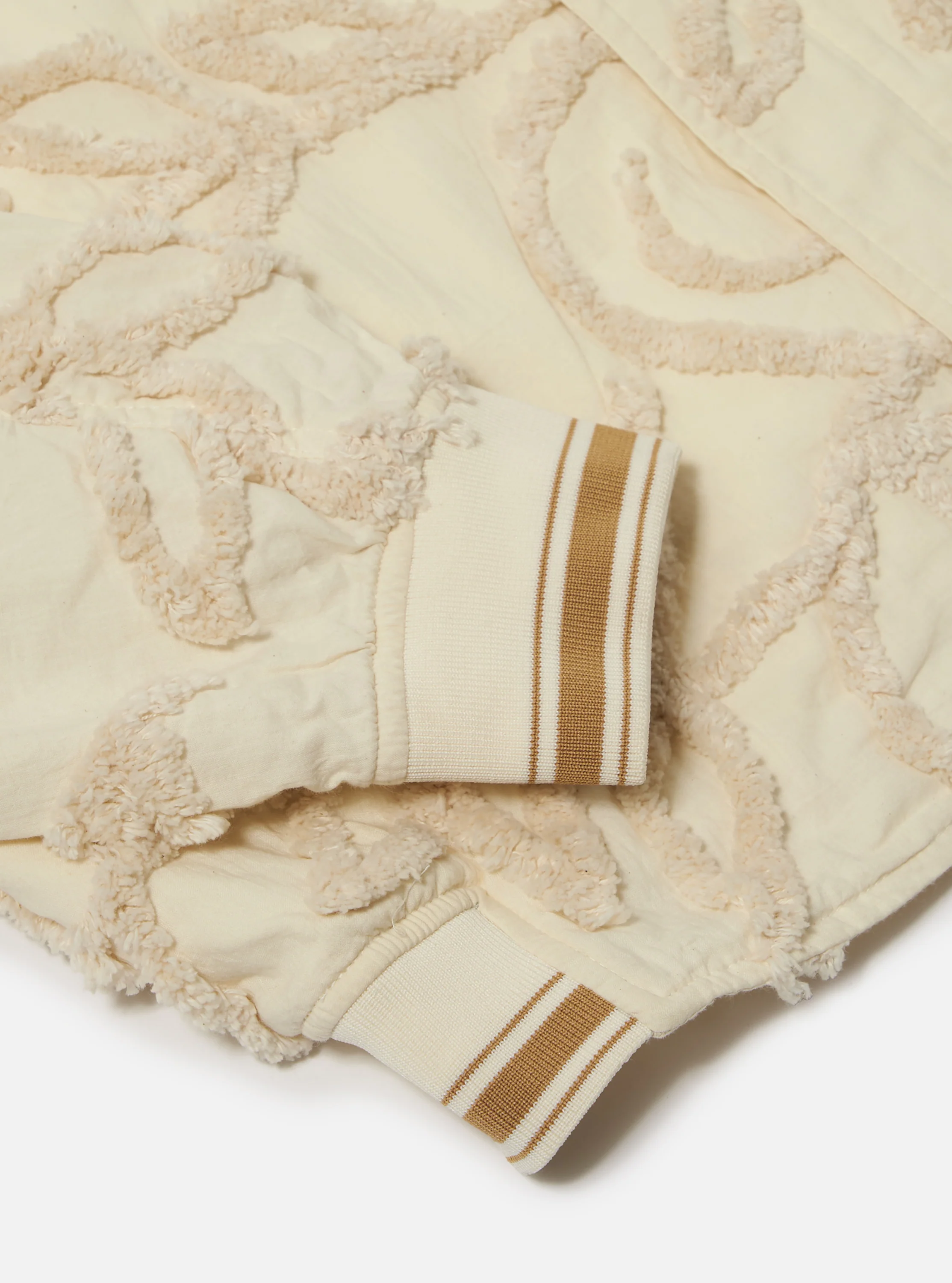 Ecru 3D Flower NS Bomber Jacket - Image 10