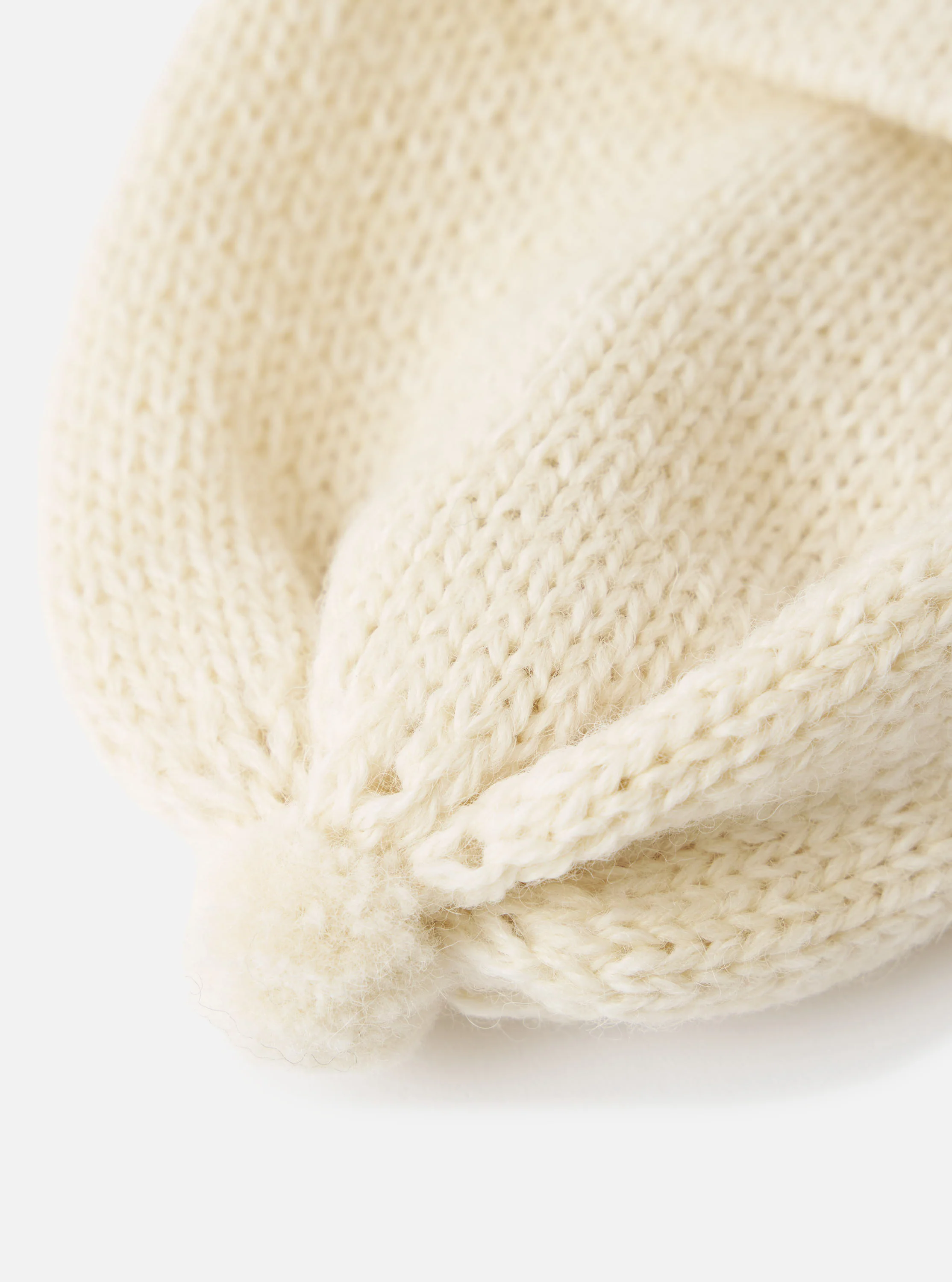 Ecru Alpaca/British Wool Bobble Hat - Image 4