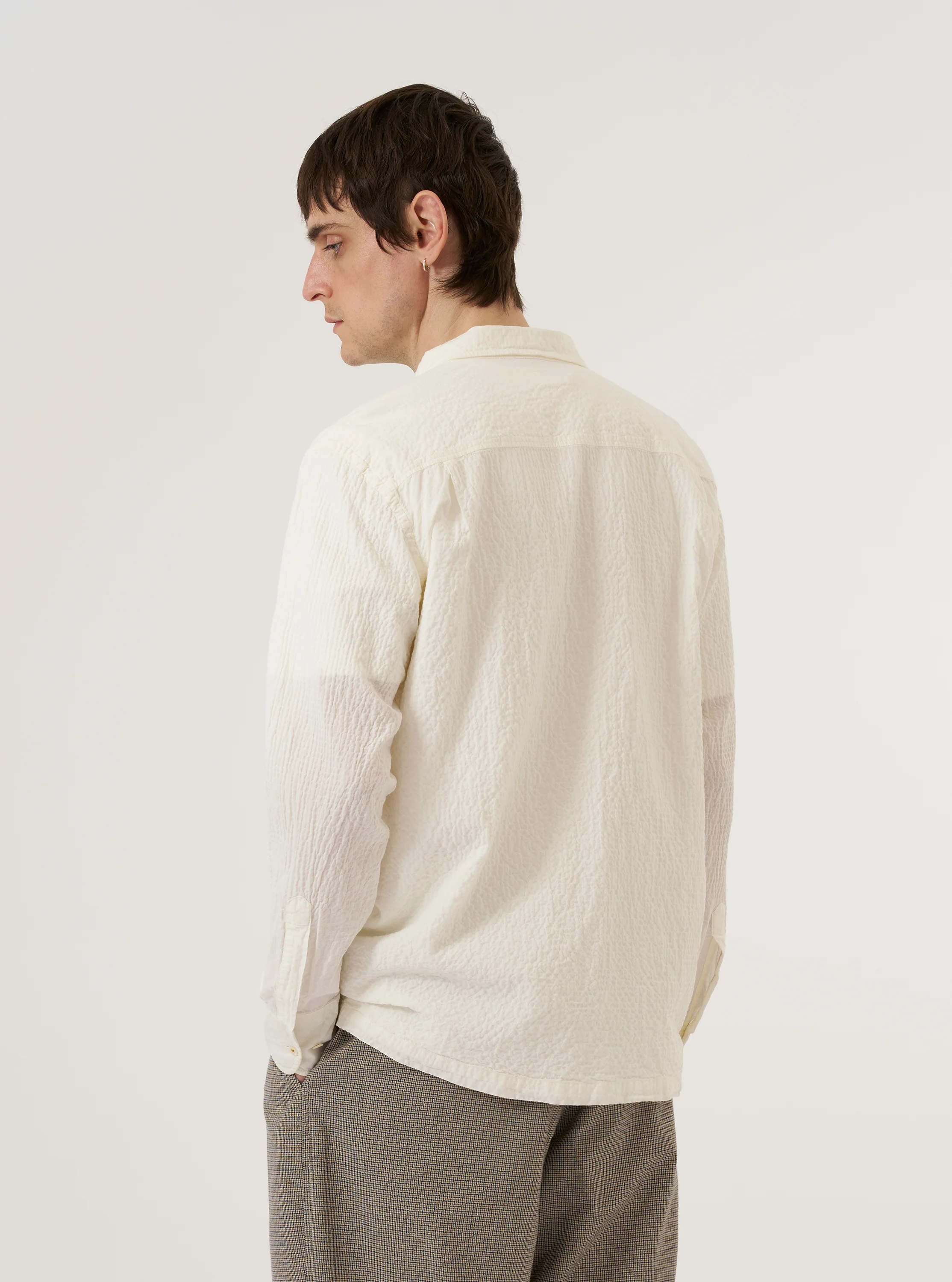 Ecru Arten Seersucker Attendant Shirt - Image 3