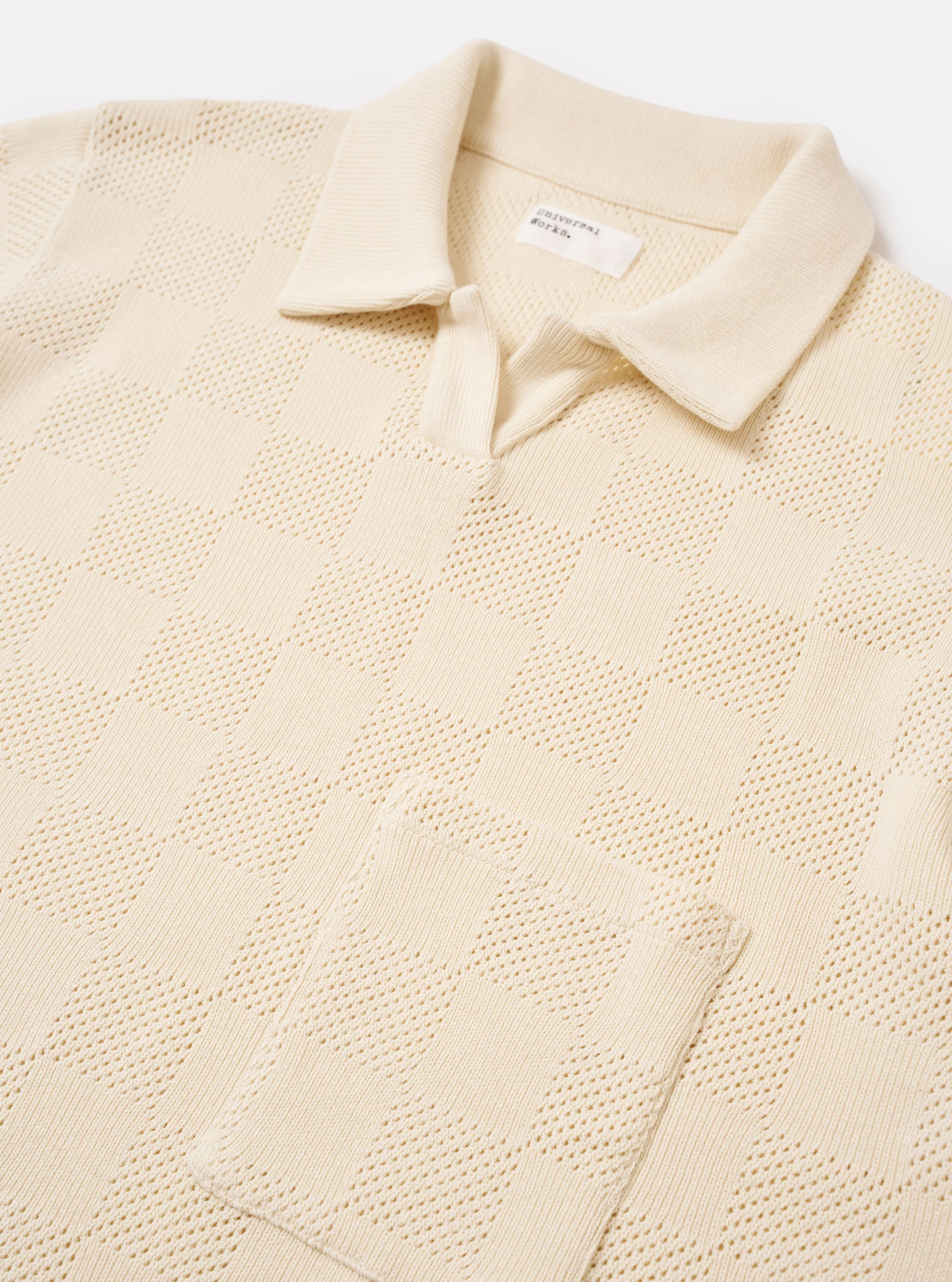 Ecru Fantasy Checkerboard Vacation Polo - Image 6