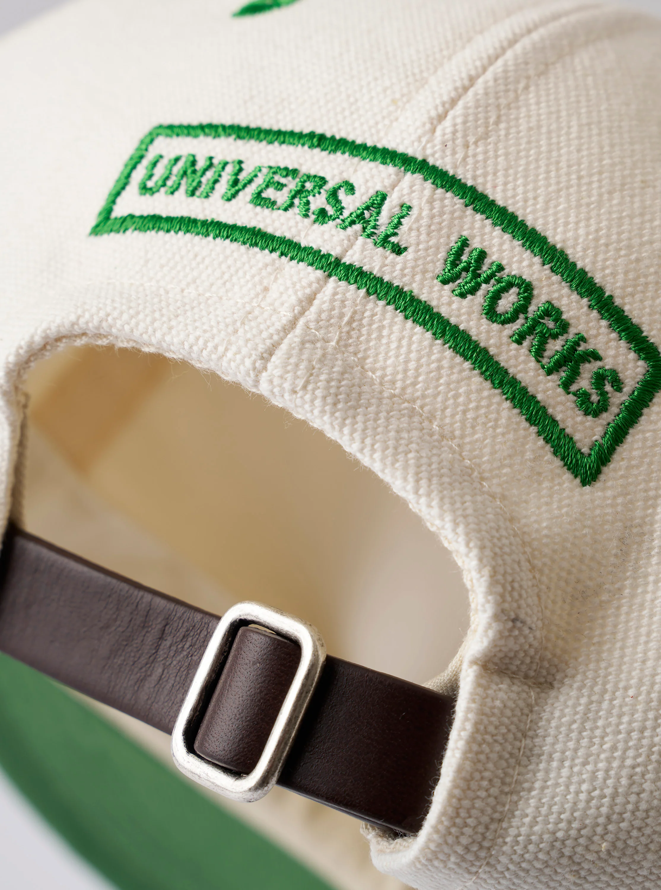 Ecru/Green Canvas Baseball Hat - Image 5