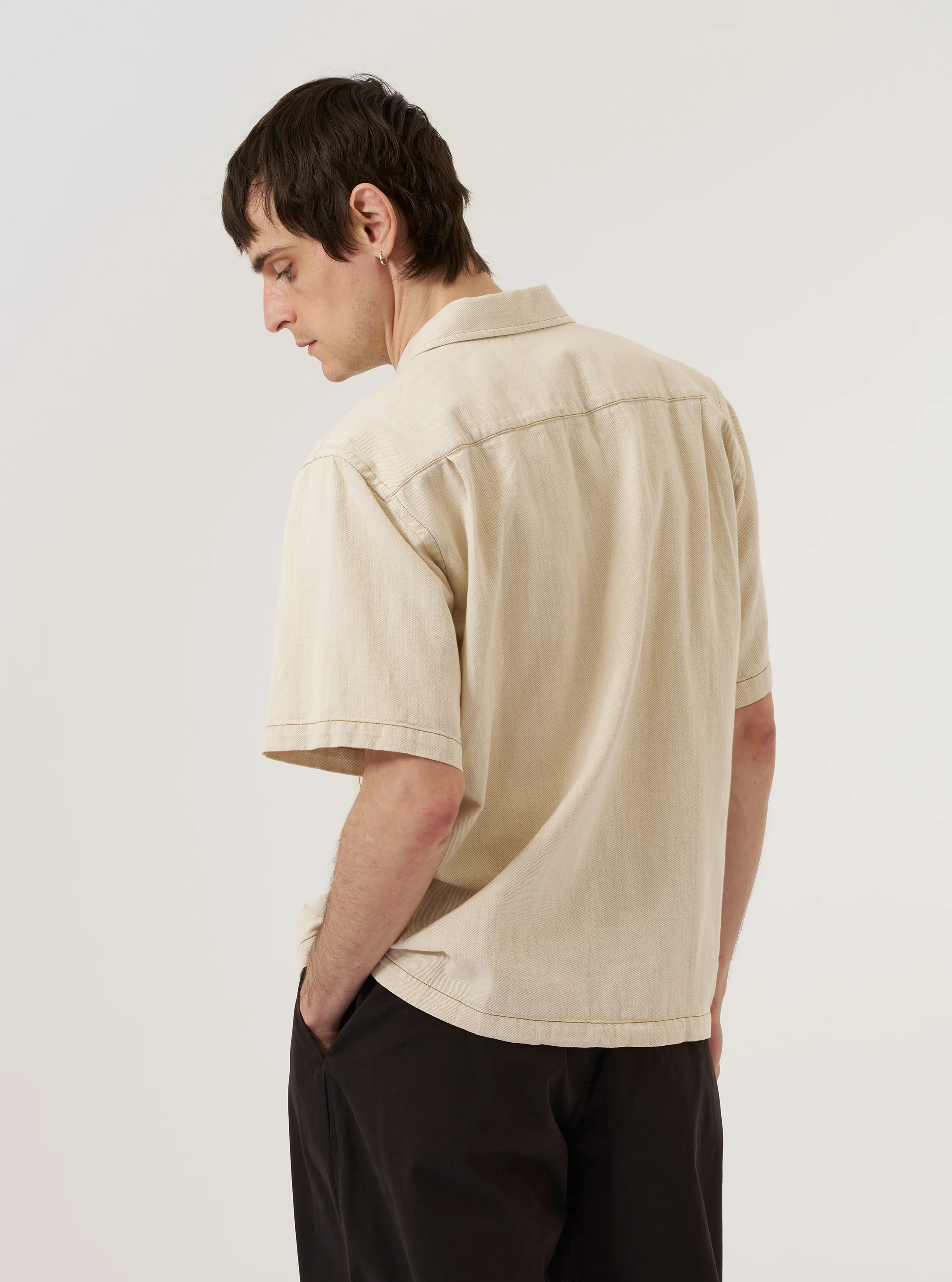 Ecru Koko Cotlin S/S Fatigue Shirt - Image 3