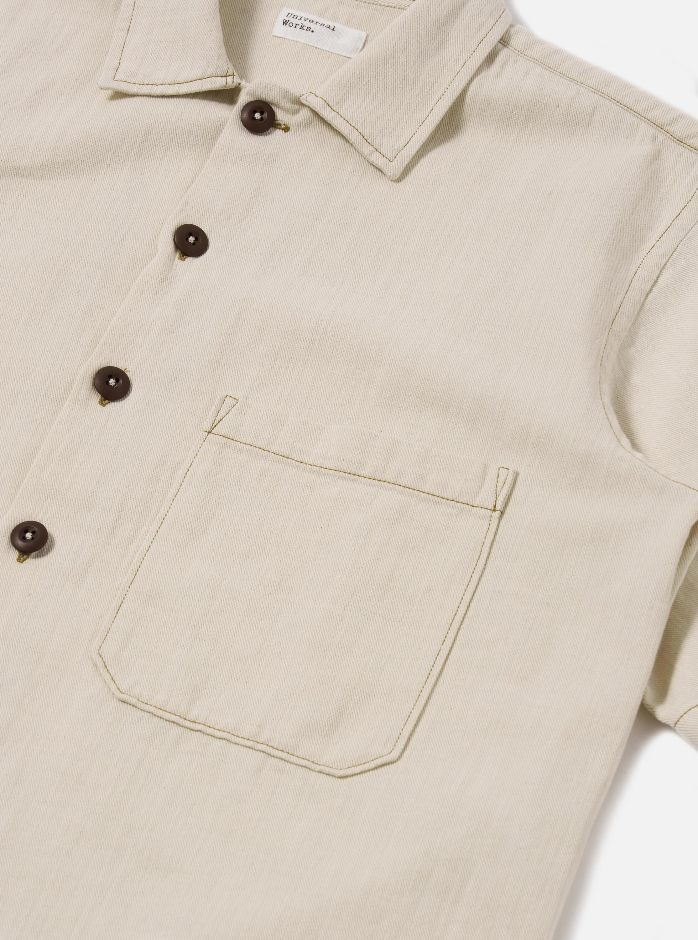 Ecru Koko Cotlin S/S Fatigue Shirt - Image 6