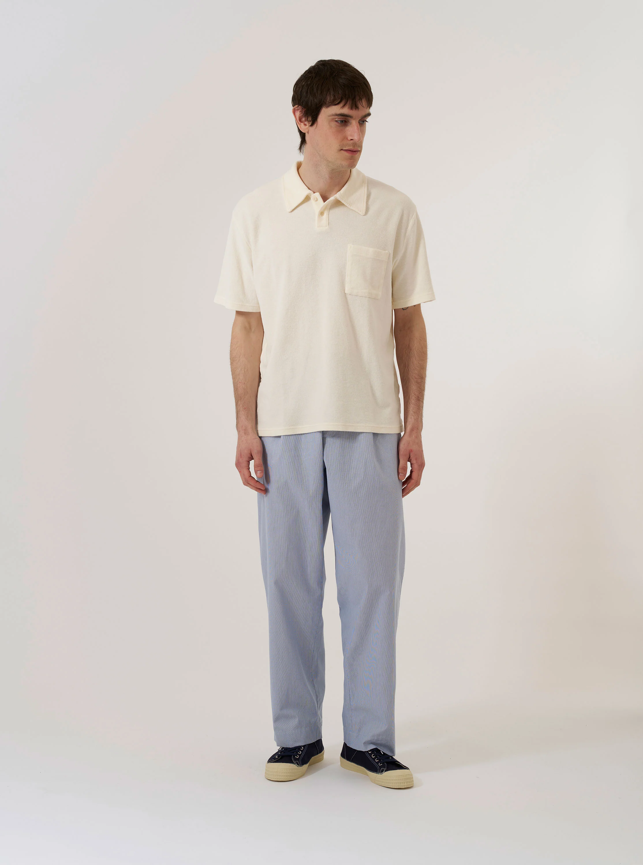 Ecru Light Weight Terry Newlyn Polo - Image 9