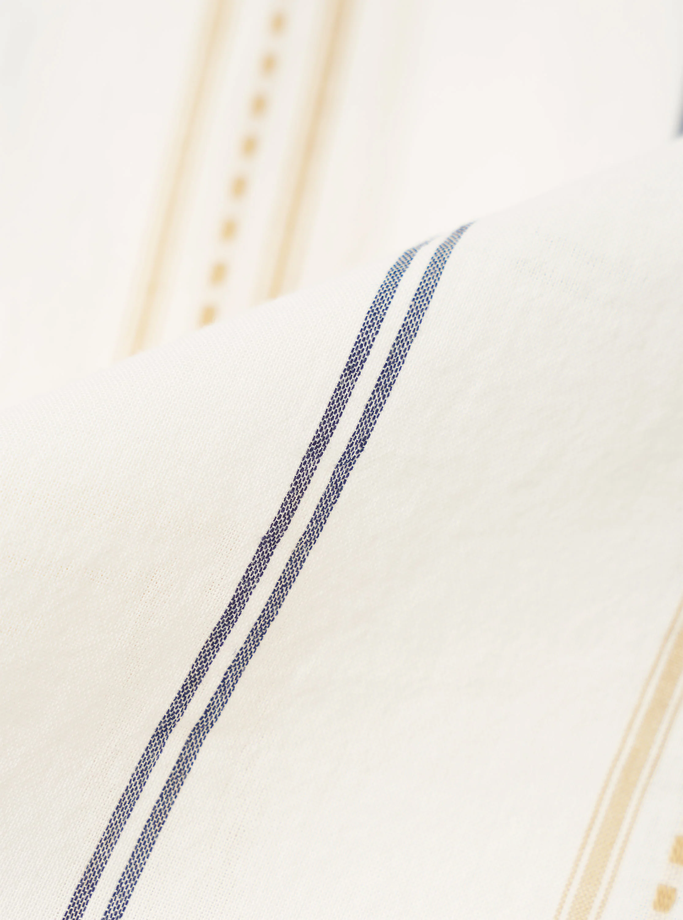 Ecru/Navy/Sand Hendrix Stripe Road Shirt - Image 4