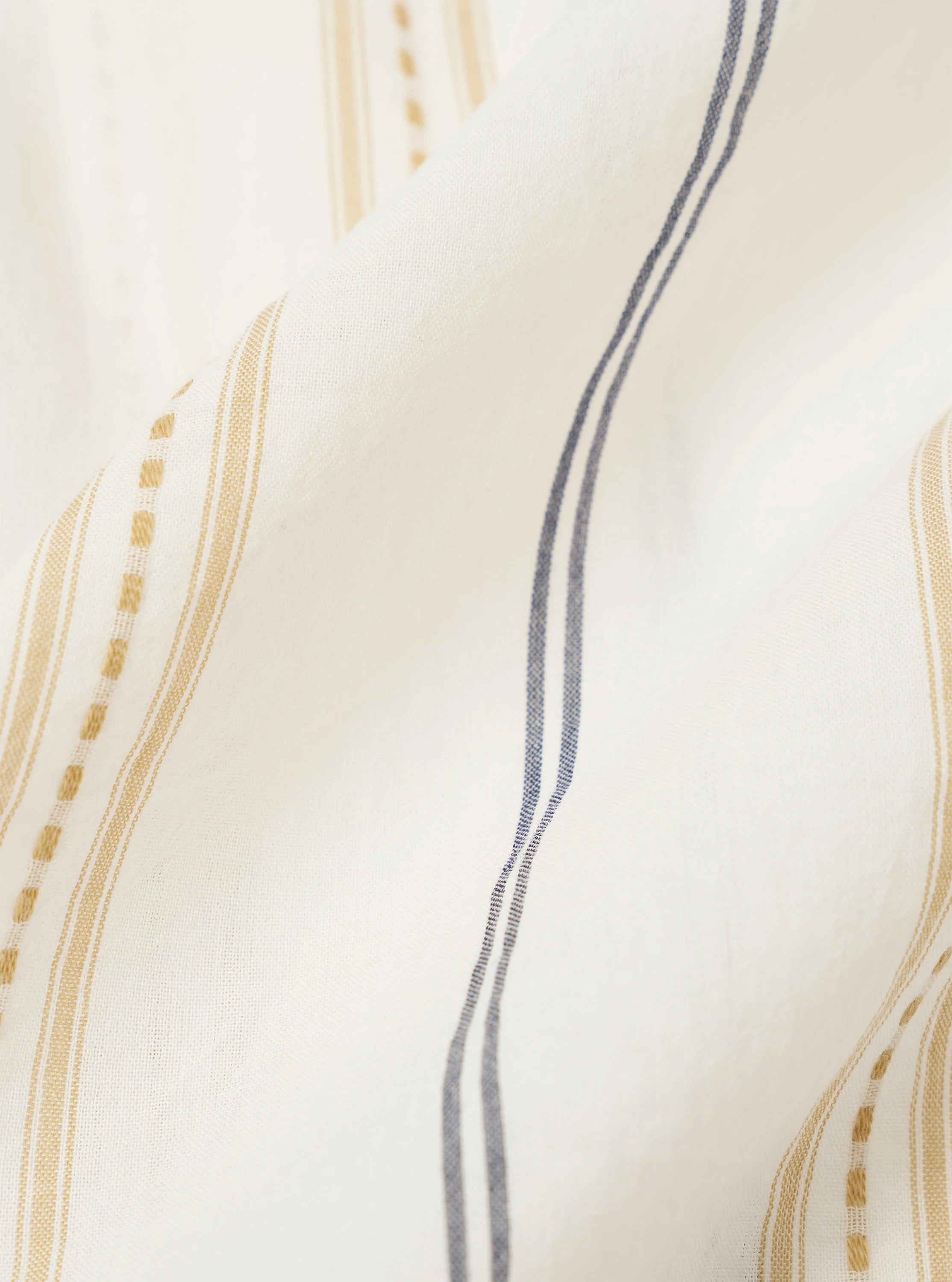 Ecru/Navy/Sand Hendrix Stripe Square Pocket Shirt - Image 4