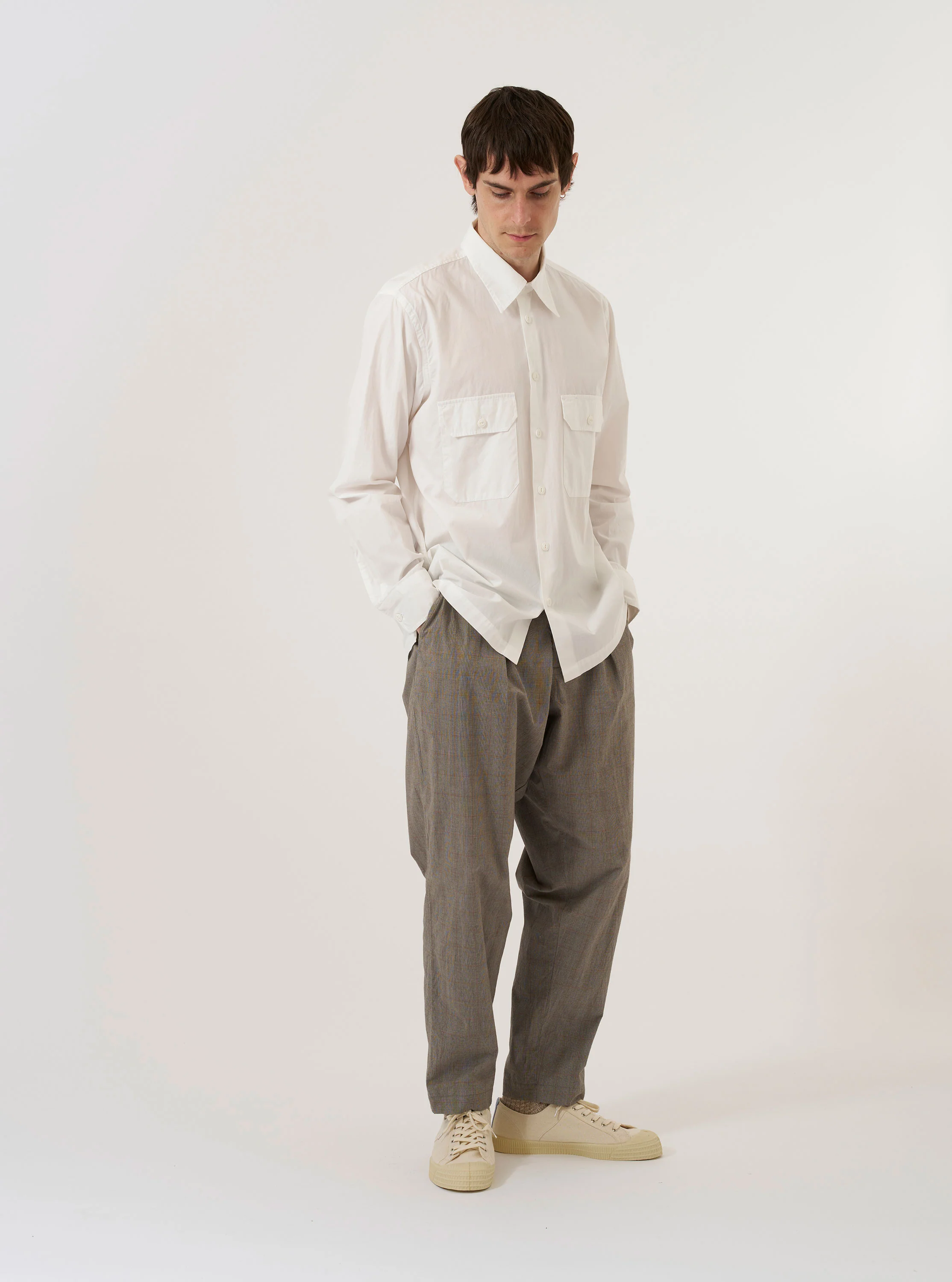 Ecru Organic Fine Poplin CPO Shirt - Image 7