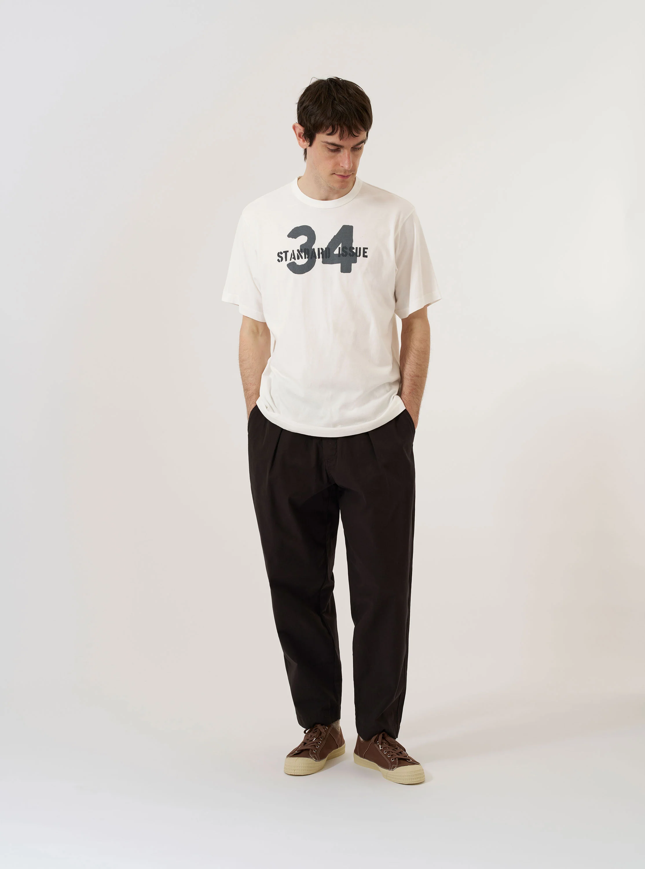 Ecru Single Jersey 34 Printed Core Tee - Image 7