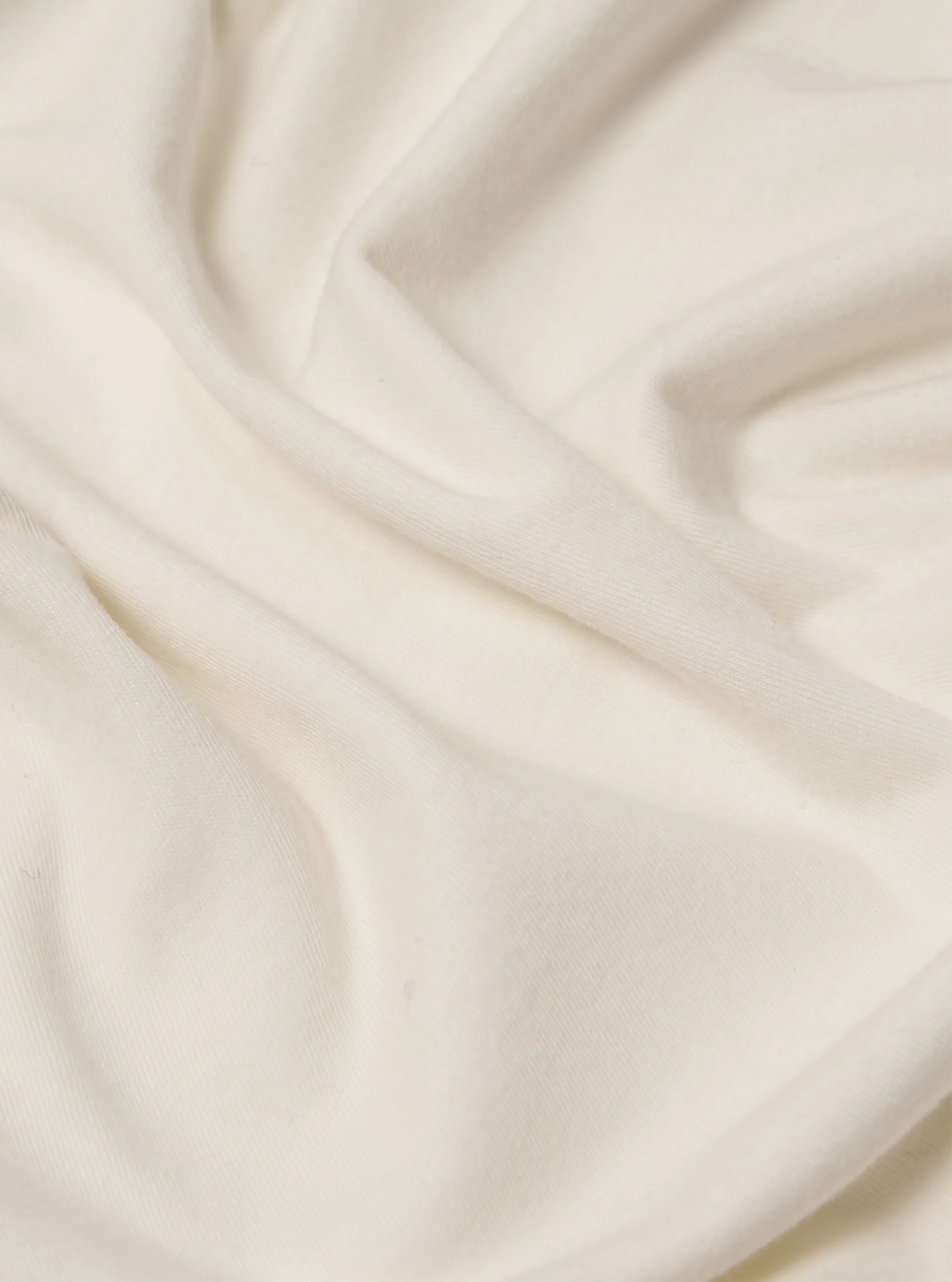 Ecru Single Jersey Funnel Neck Tee - Image 4