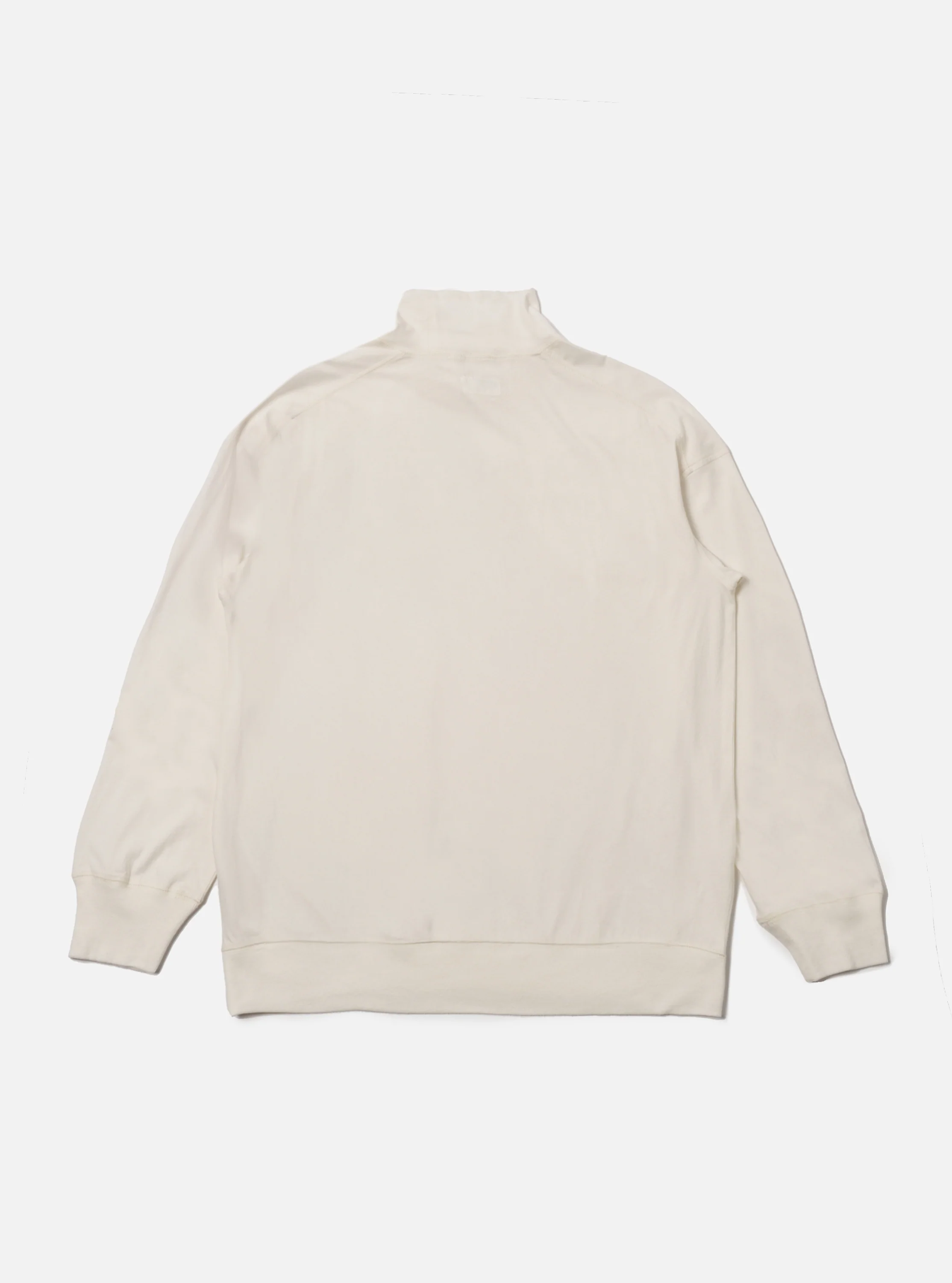 Ecru Single Jersey Funnel Neck Tee - Image 5
