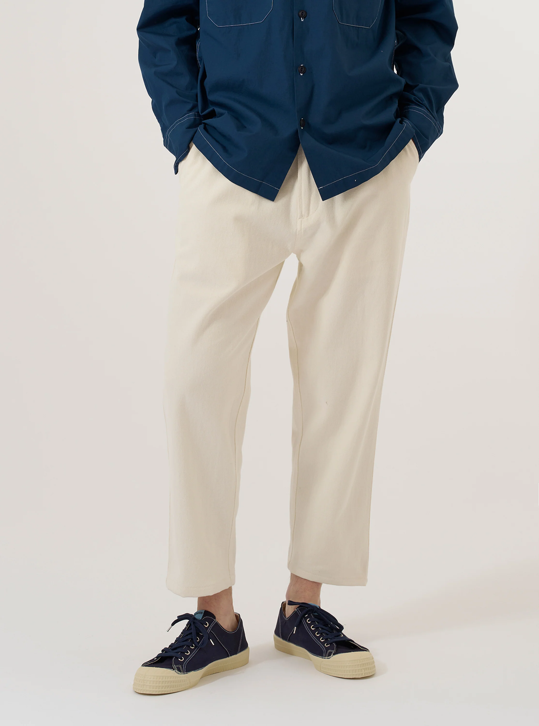 Ecru Slub Drill Hi Water Trouser - Image 2
