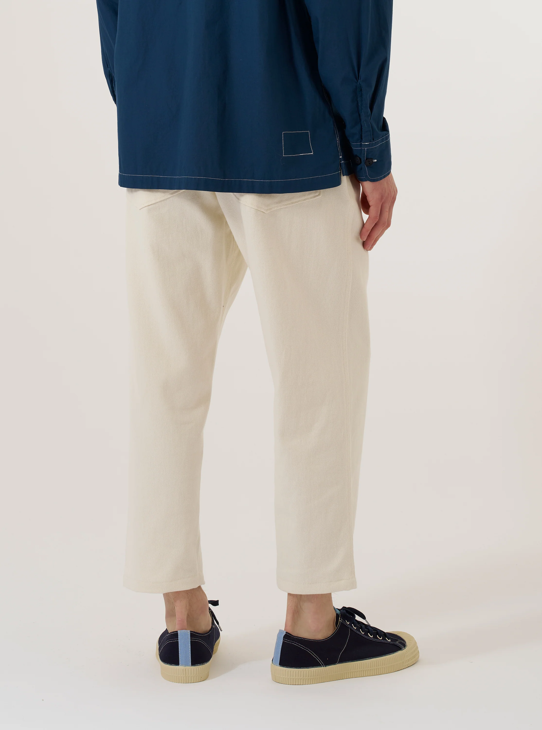 Ecru Slub Drill Hi Water Trouser - Image 3