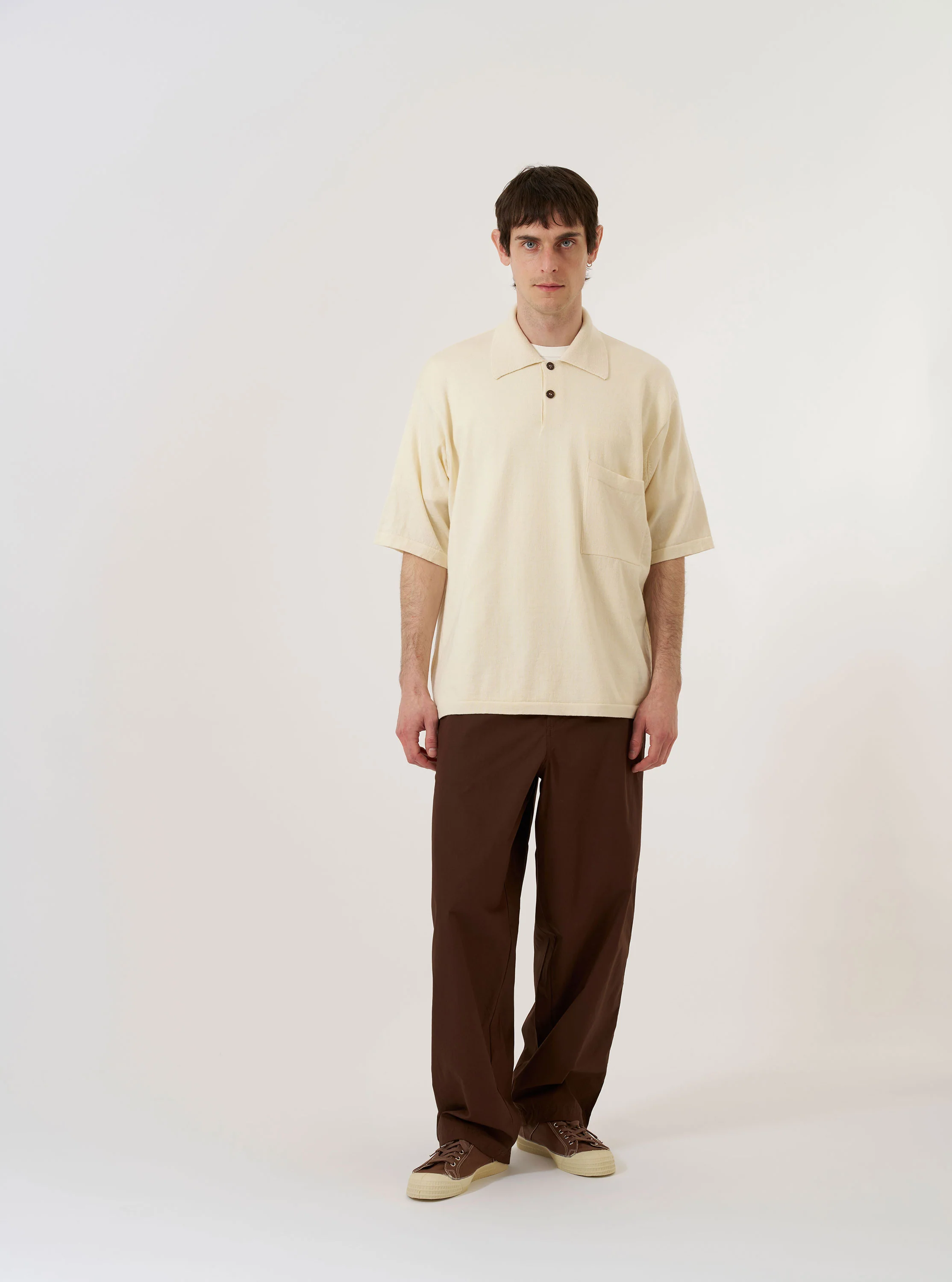 Ecru Woolcot Bio S/S Pullover Knit Shirt II - Image 7