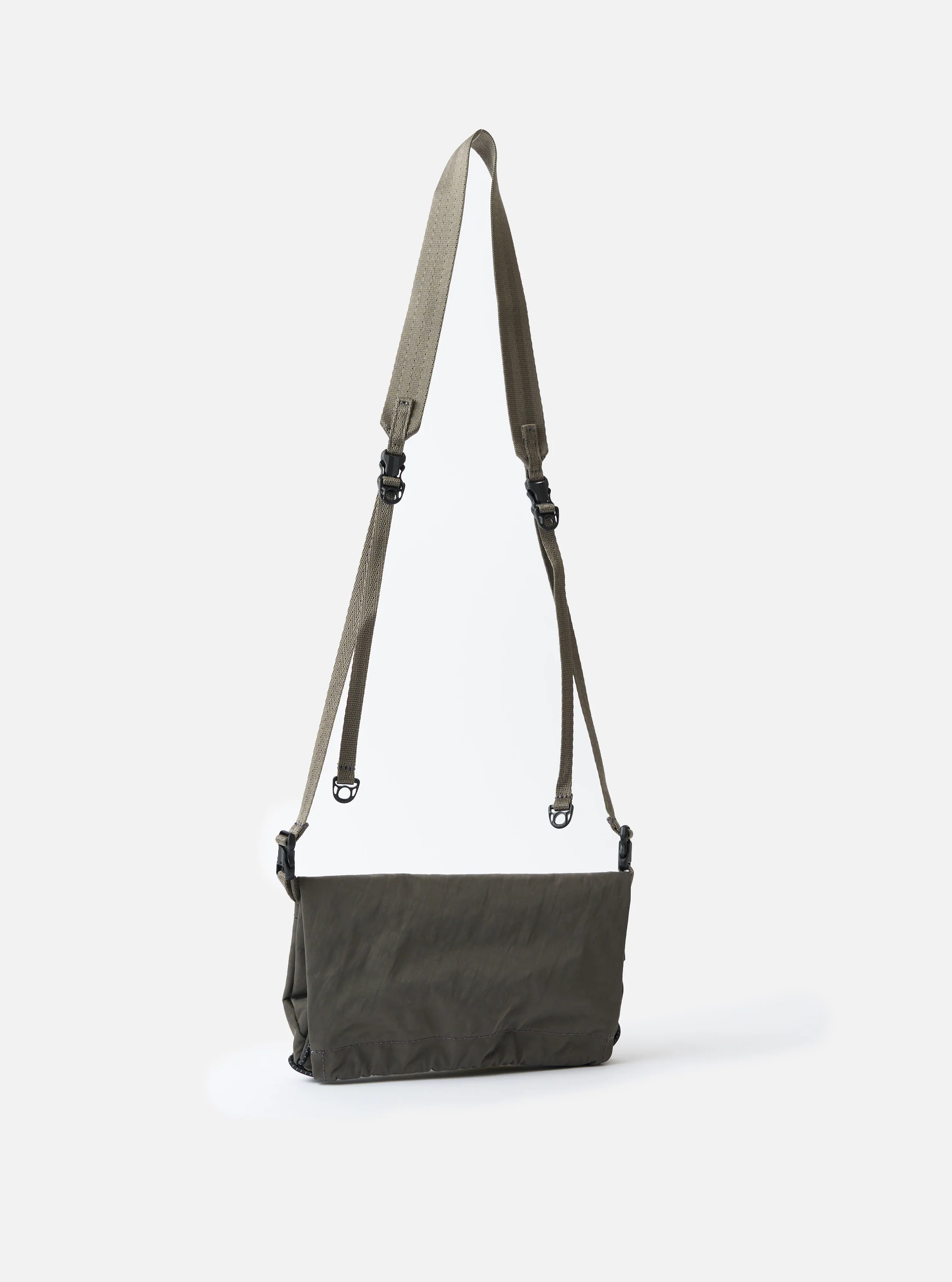 F/CE.® Charcoal Nylon Textured Twill Drawstring Sacoche - Image 3