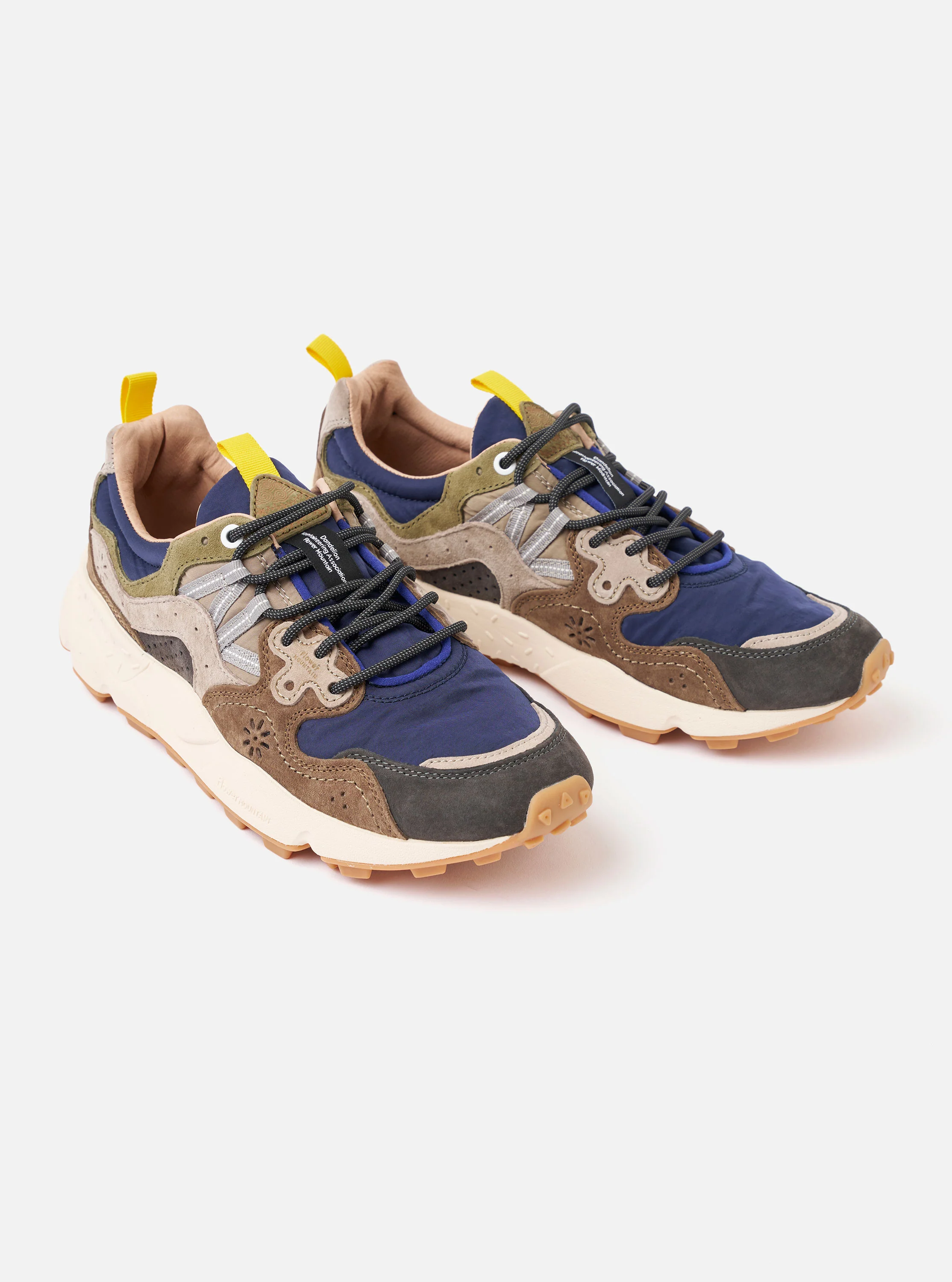 Flower Mountain Dark Grey/Brown Suede/Nylon Yamano 3 Man - Image 3