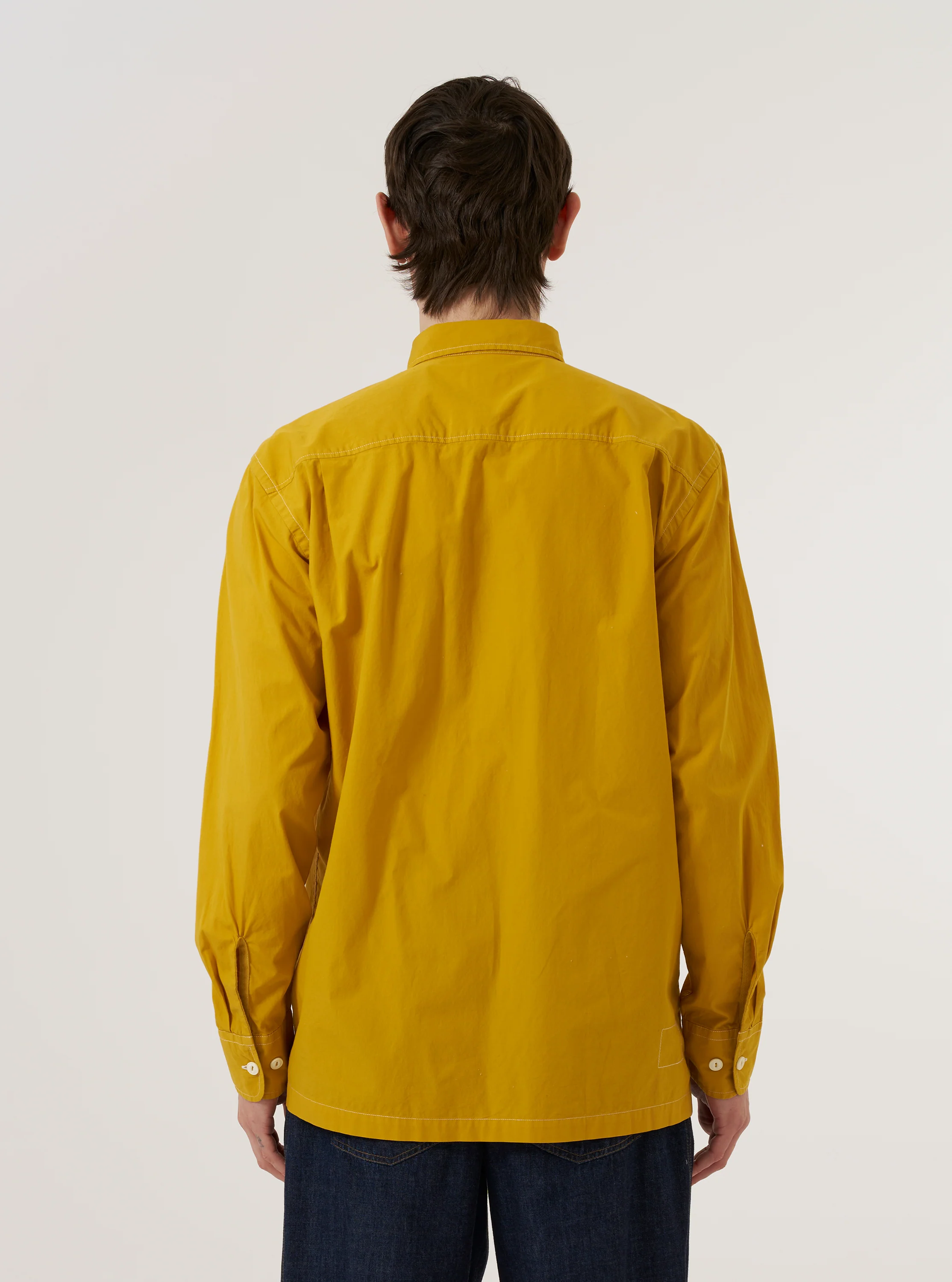 Golden Brown Organic Fine Poplin CPO Shirt - Image 3