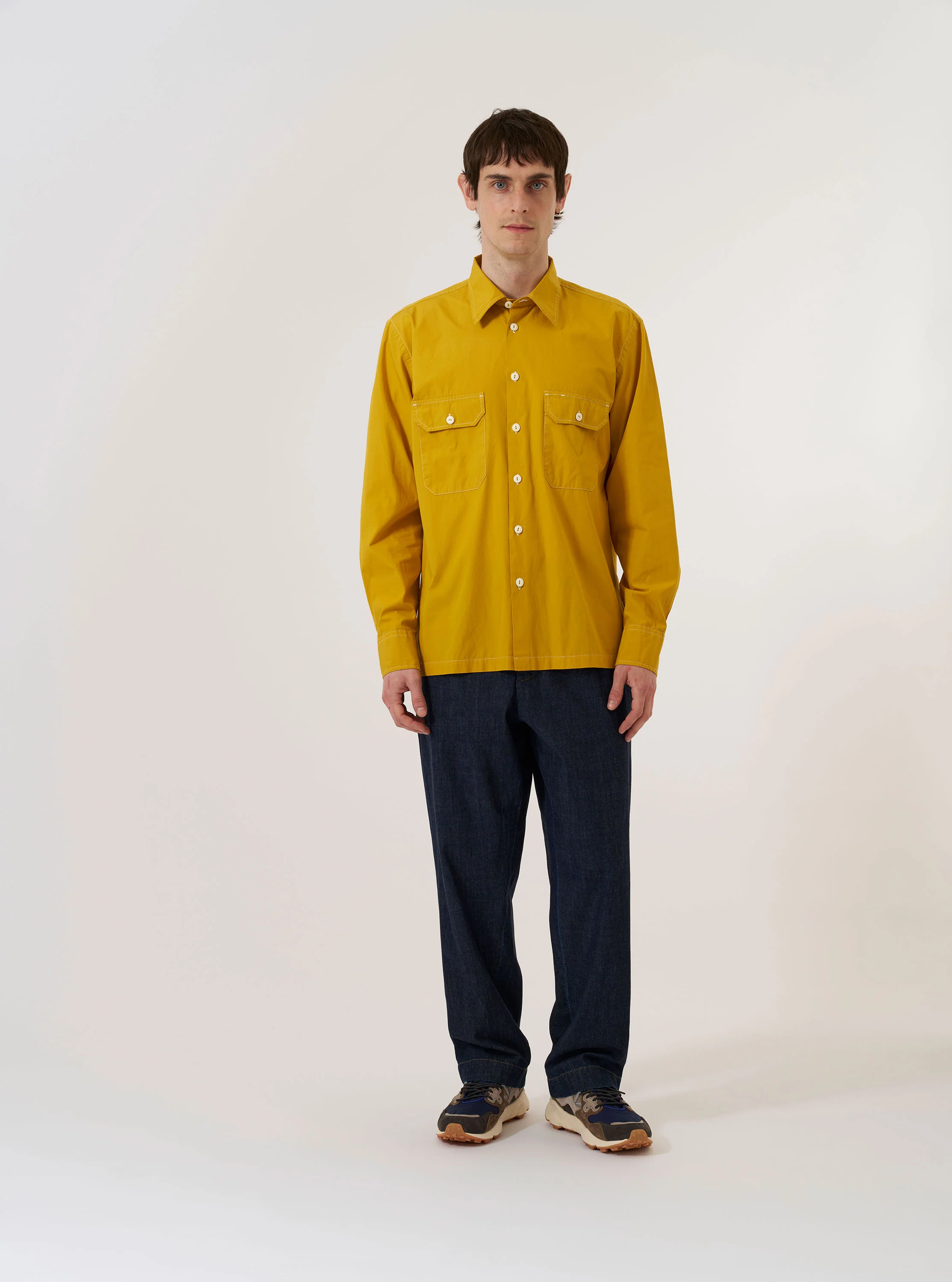 Golden Brown Organic Fine Poplin CPO Shirt - Image 7