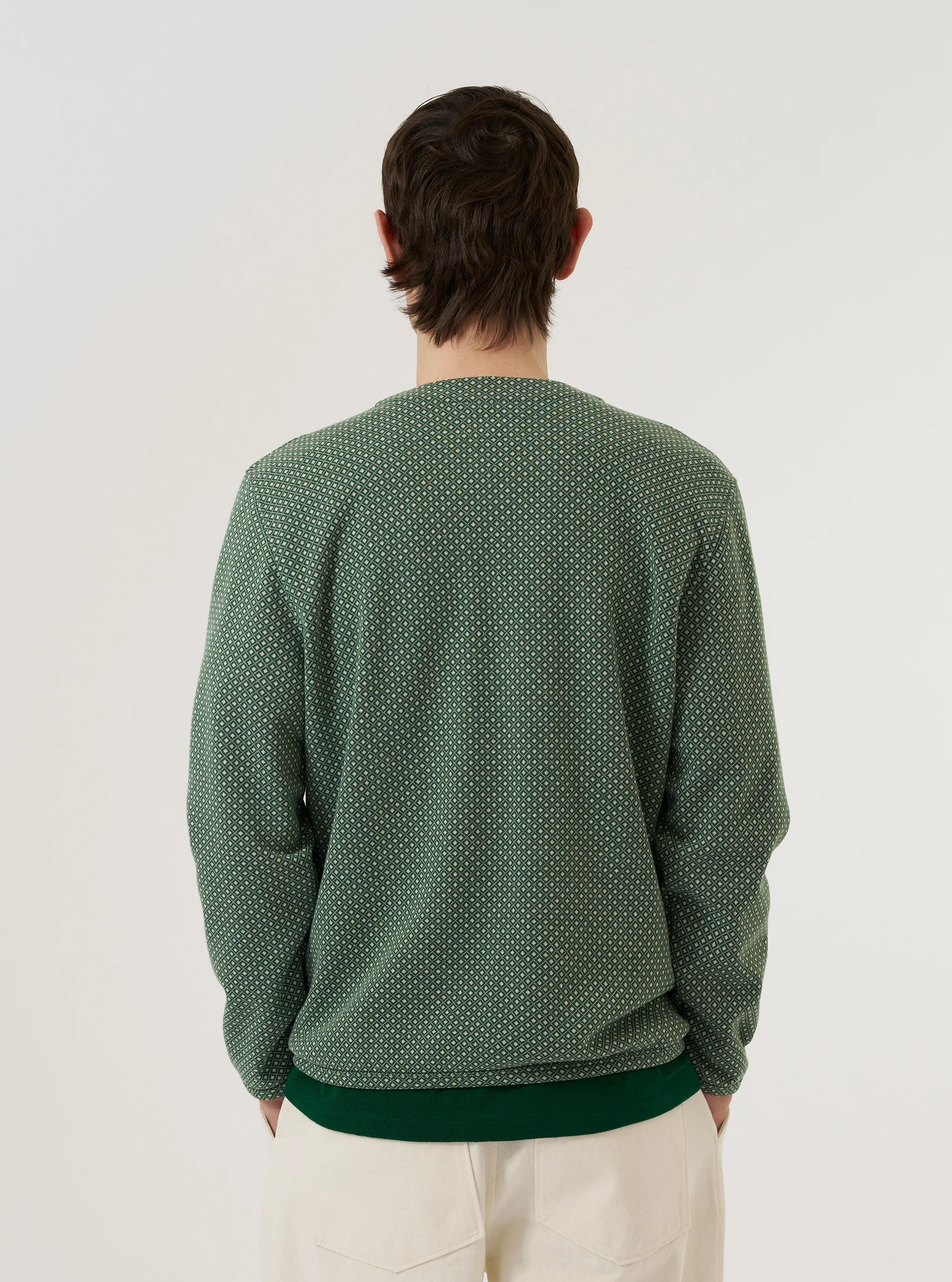 Green Argyll Jersey Cardigan - Image 3