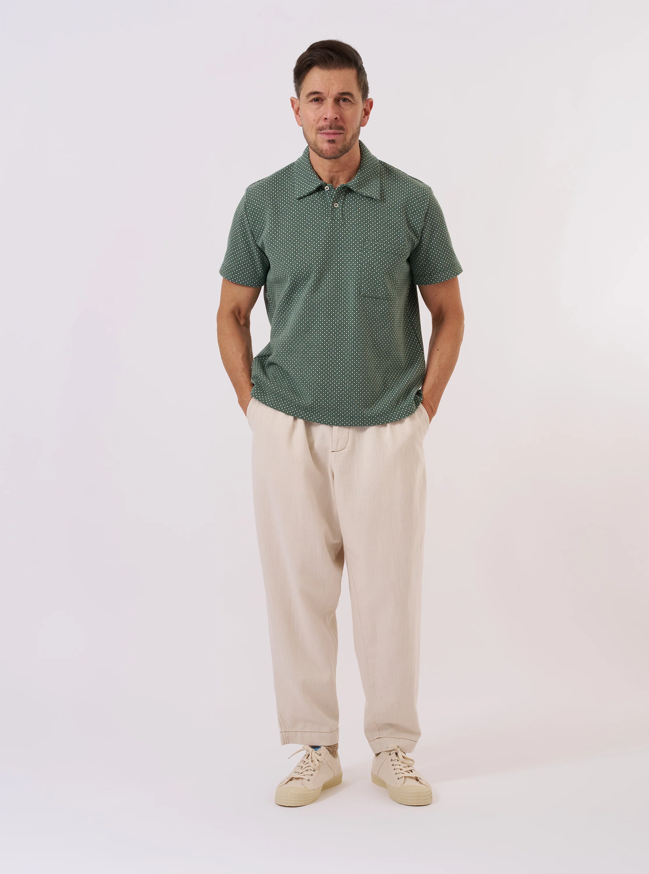 Green Argyll Jersey Newlyn Polo - Image 7
