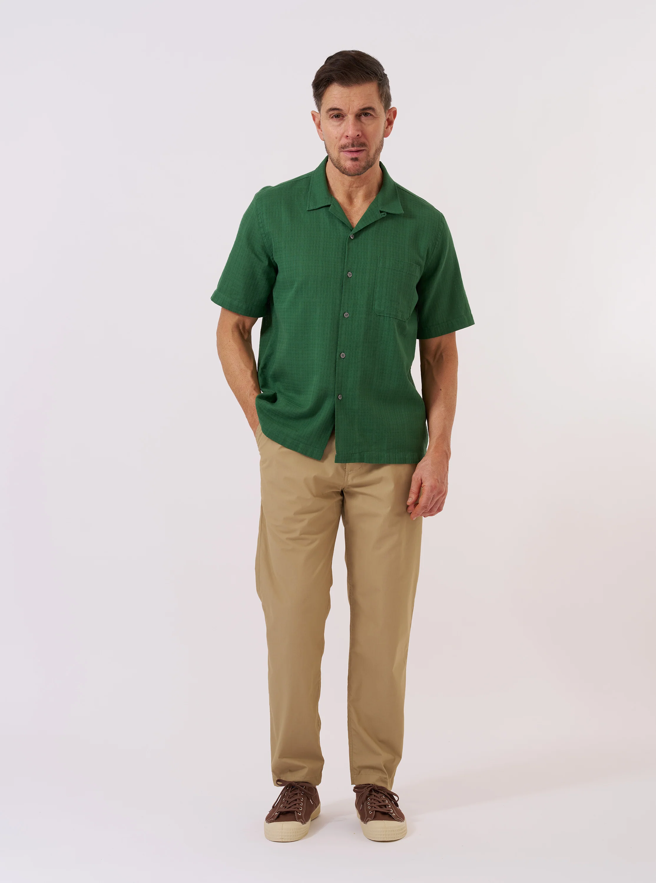 Green Letts Cotton Road Shirt - Image 7