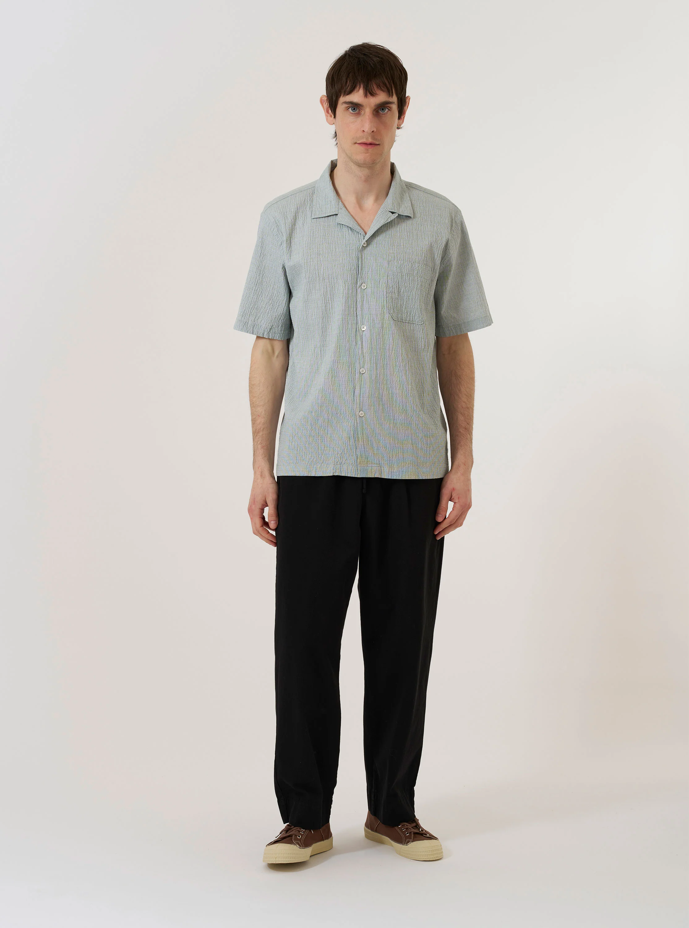 Green Seersucker Road Shirt - Image 7
