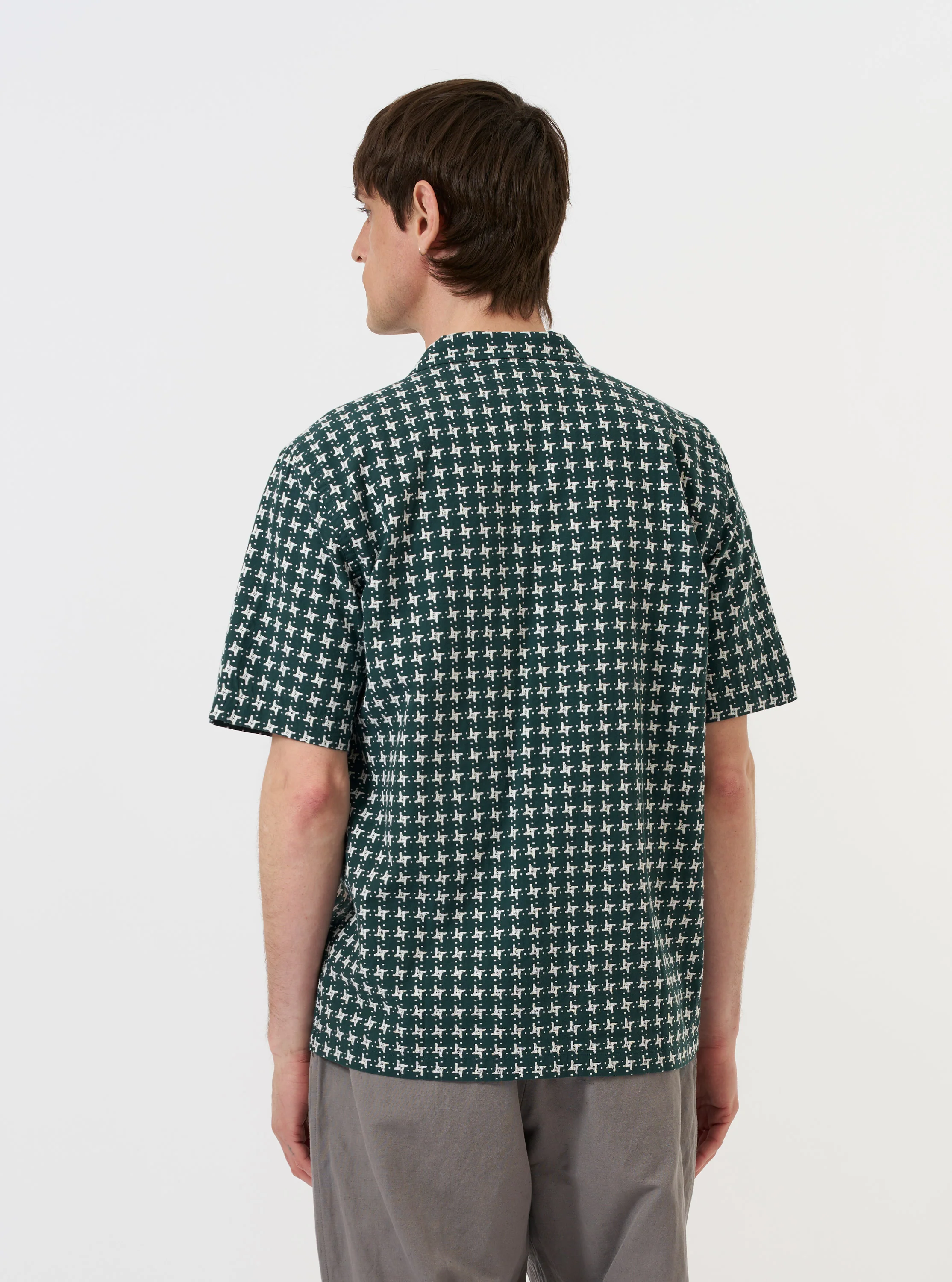 Green/White Rhodes 8 Cotton Road Shirt - Image 3
